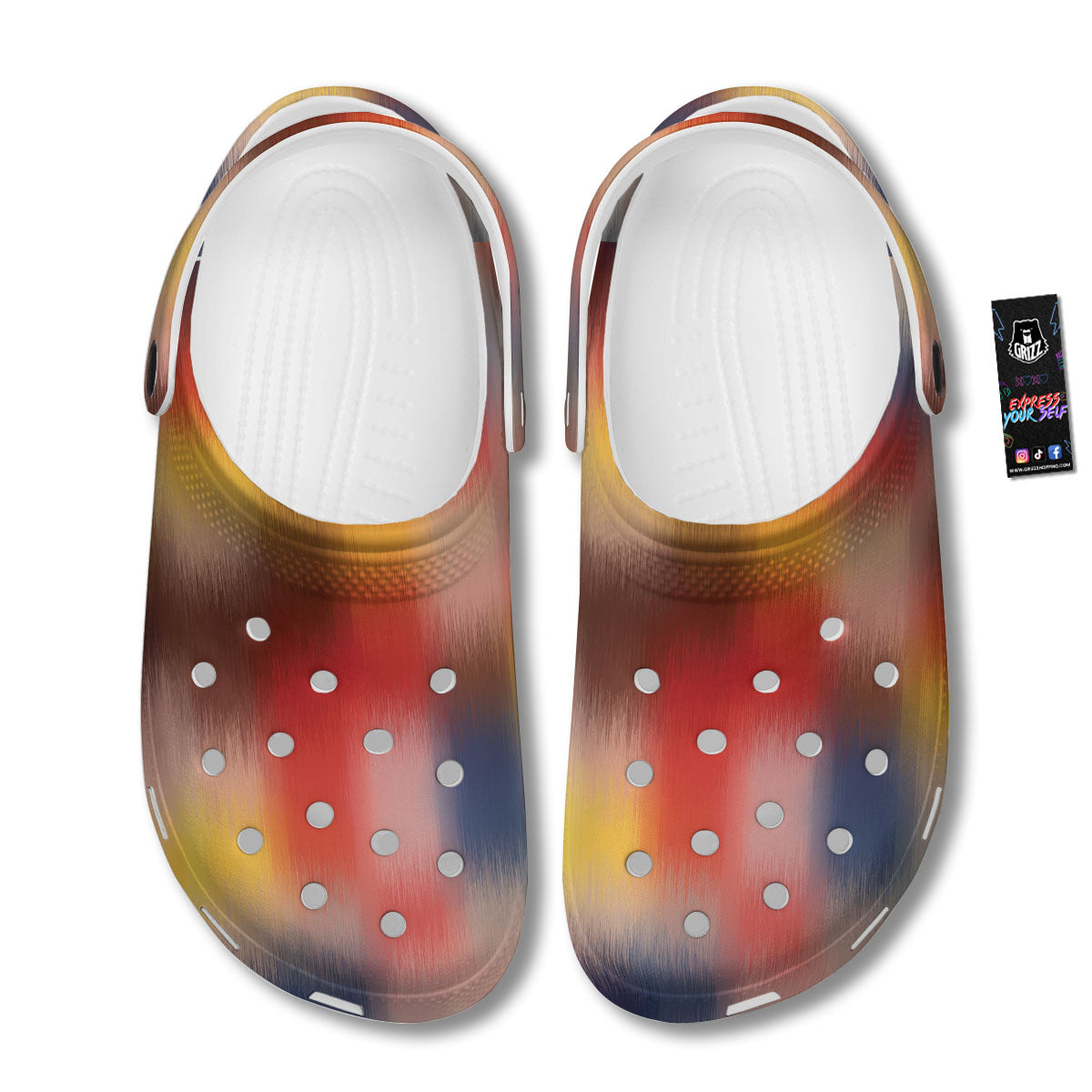 Psychedelic Multicolor Print Clog-grizzshop