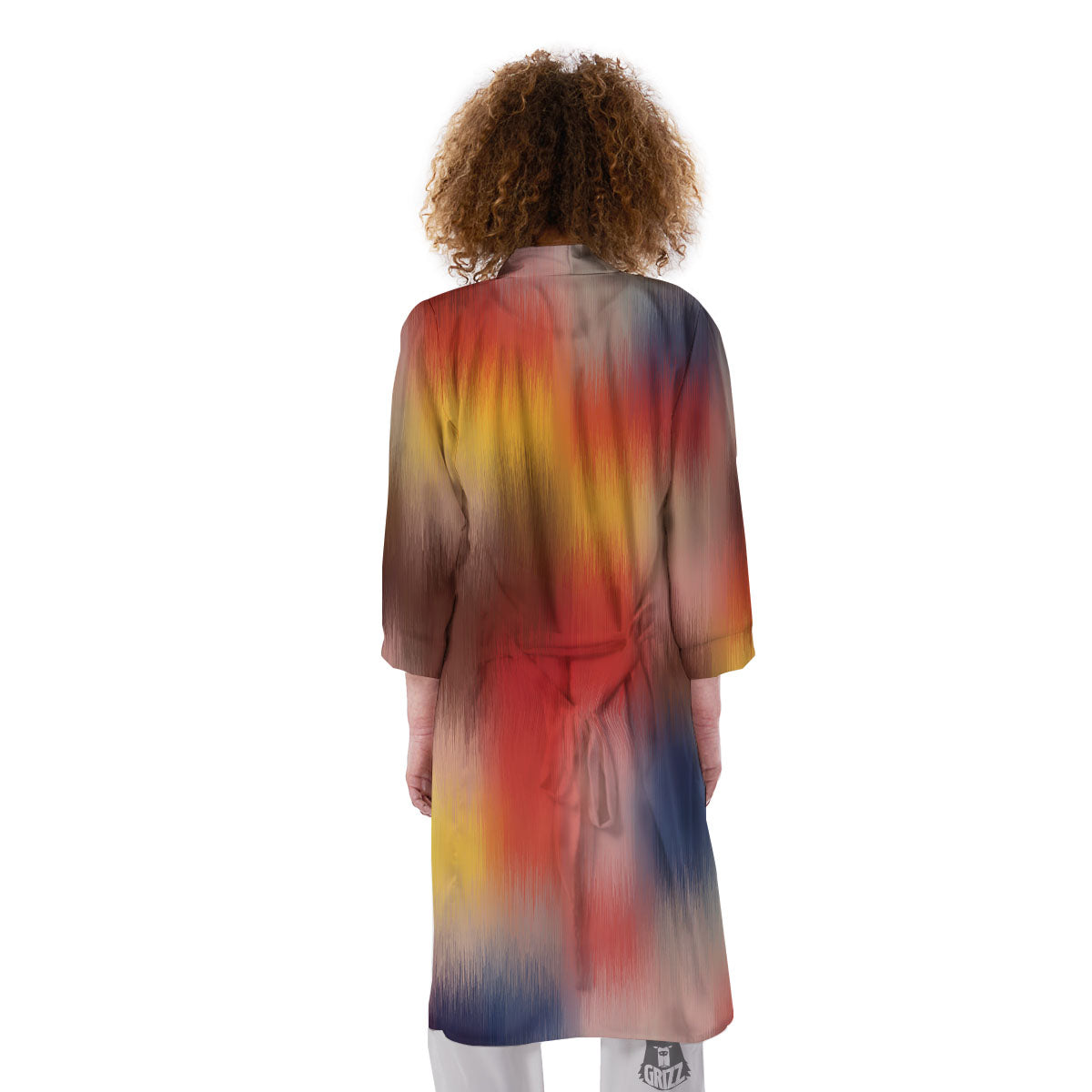Psychedelic Multicolor Print Kimono-grizzshop