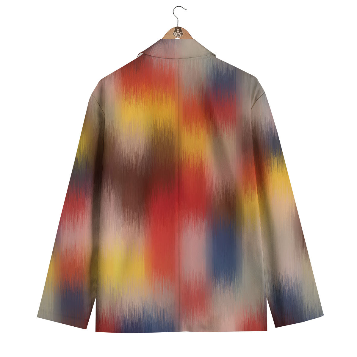 Psychedelic Multicolor Print Men's Blazer-grizzshop