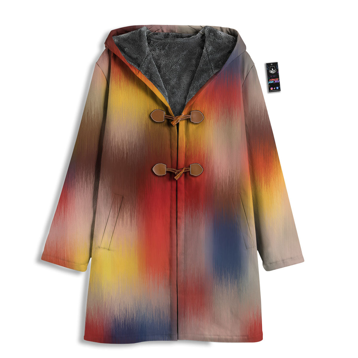 Psychedelic Multicolor Print Men's Windbreaker Jacket-grizzshop