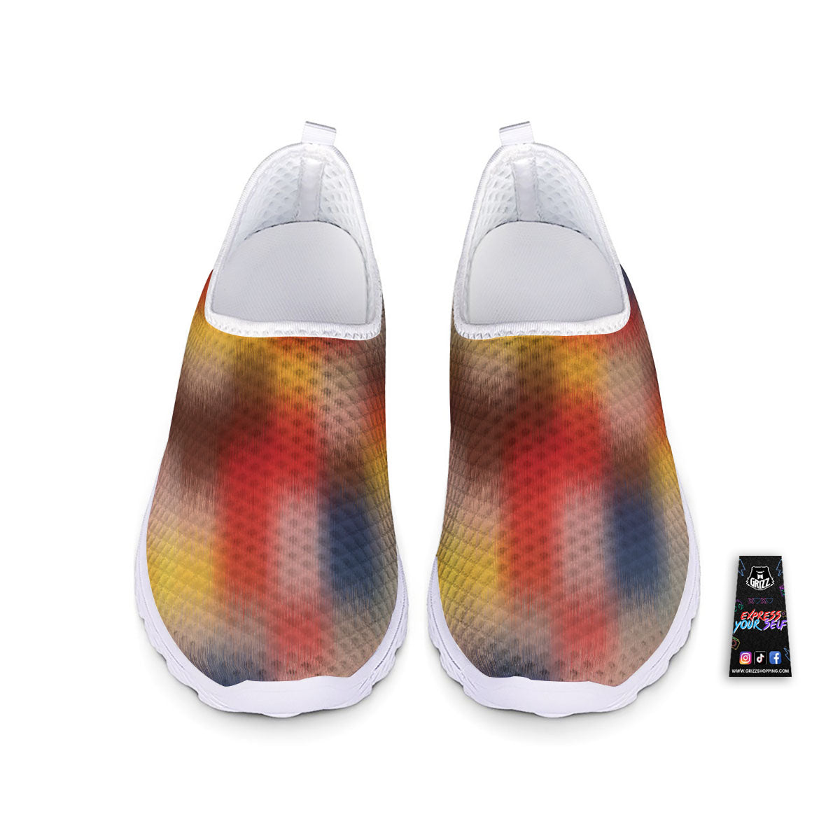 Psychedelic Multicolor Print Nurse Shoes-grizzshop