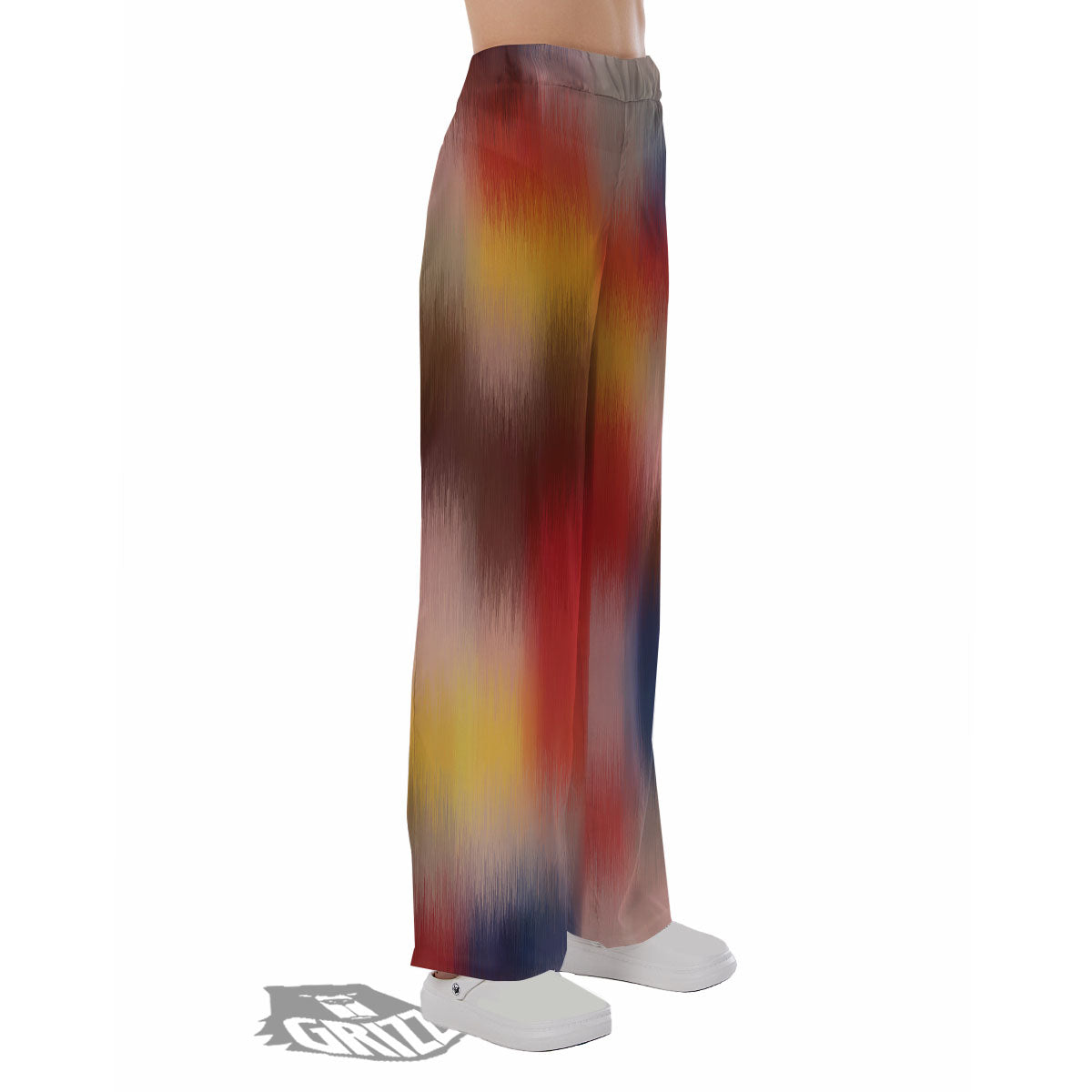 Psychedelic Multicolor Print Pajama Pants-grizzshop
