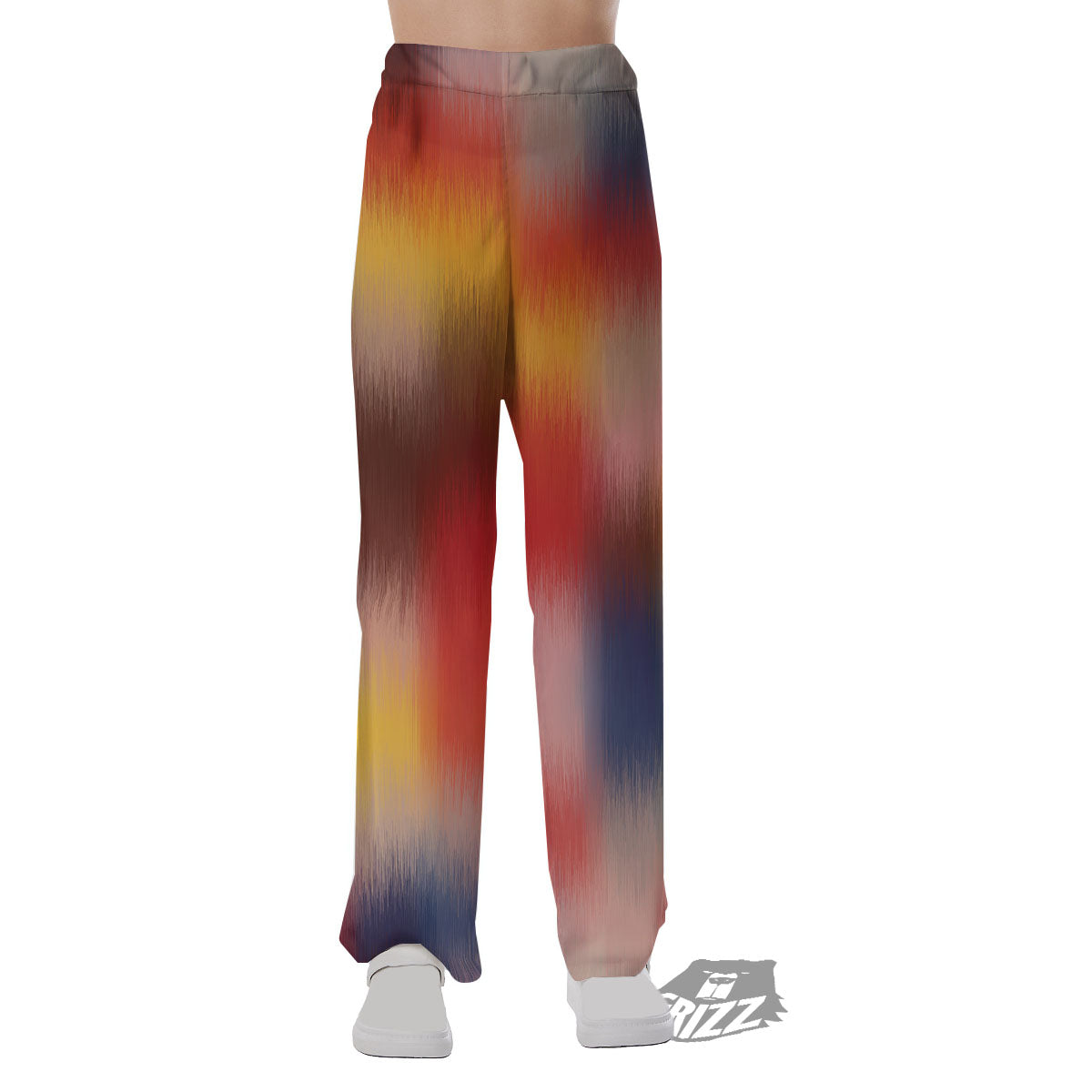 Psychedelic Multicolor Print Pajama Pants-grizzshop