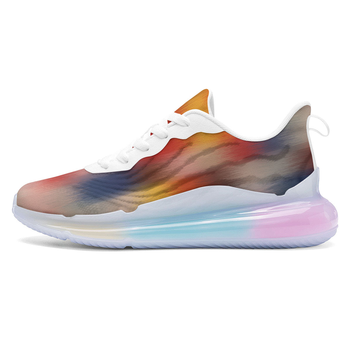 Psychedelic Multicolor Print Running Sneakers-grizzshop