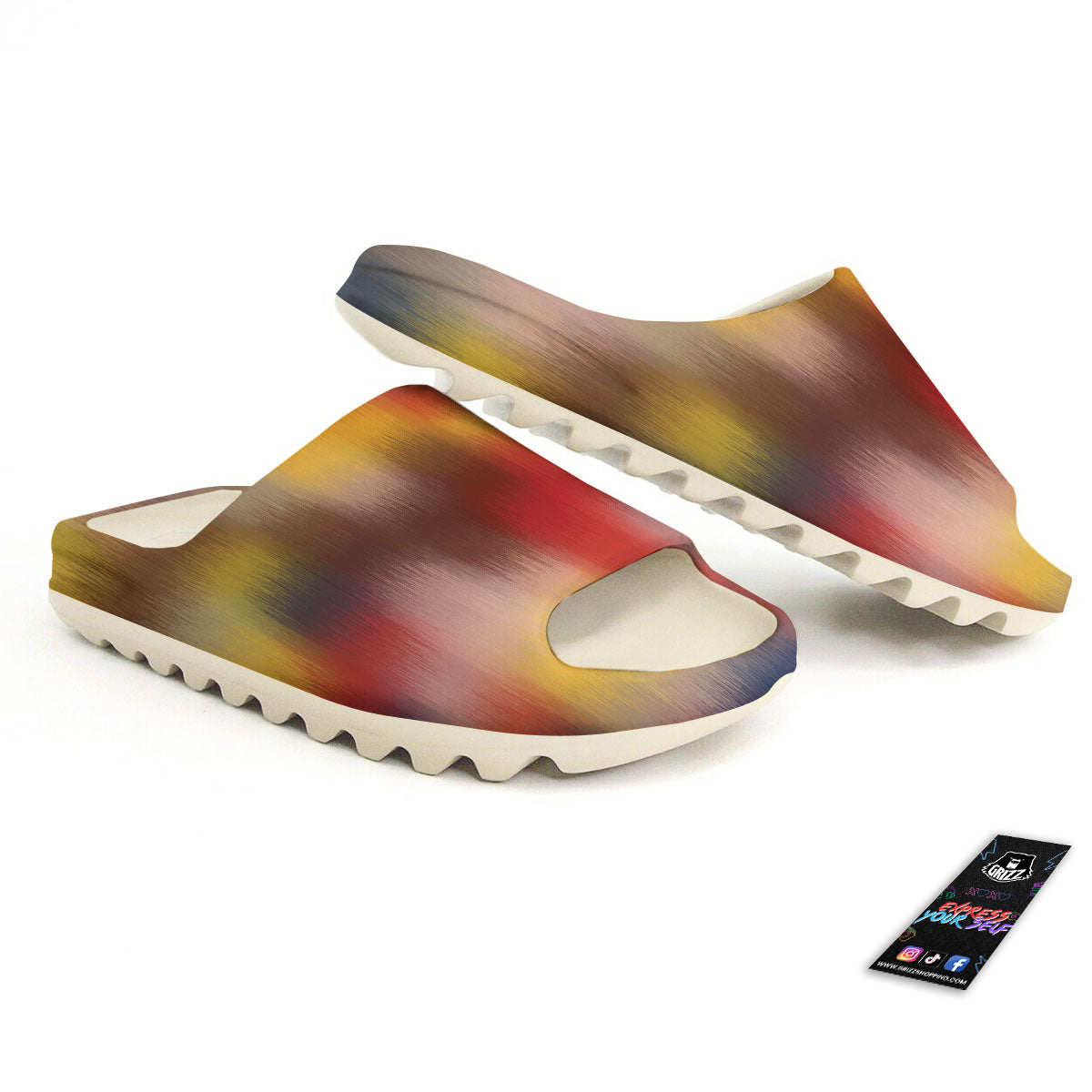 Psychedelic Multicolor Print Sandals-grizzshop