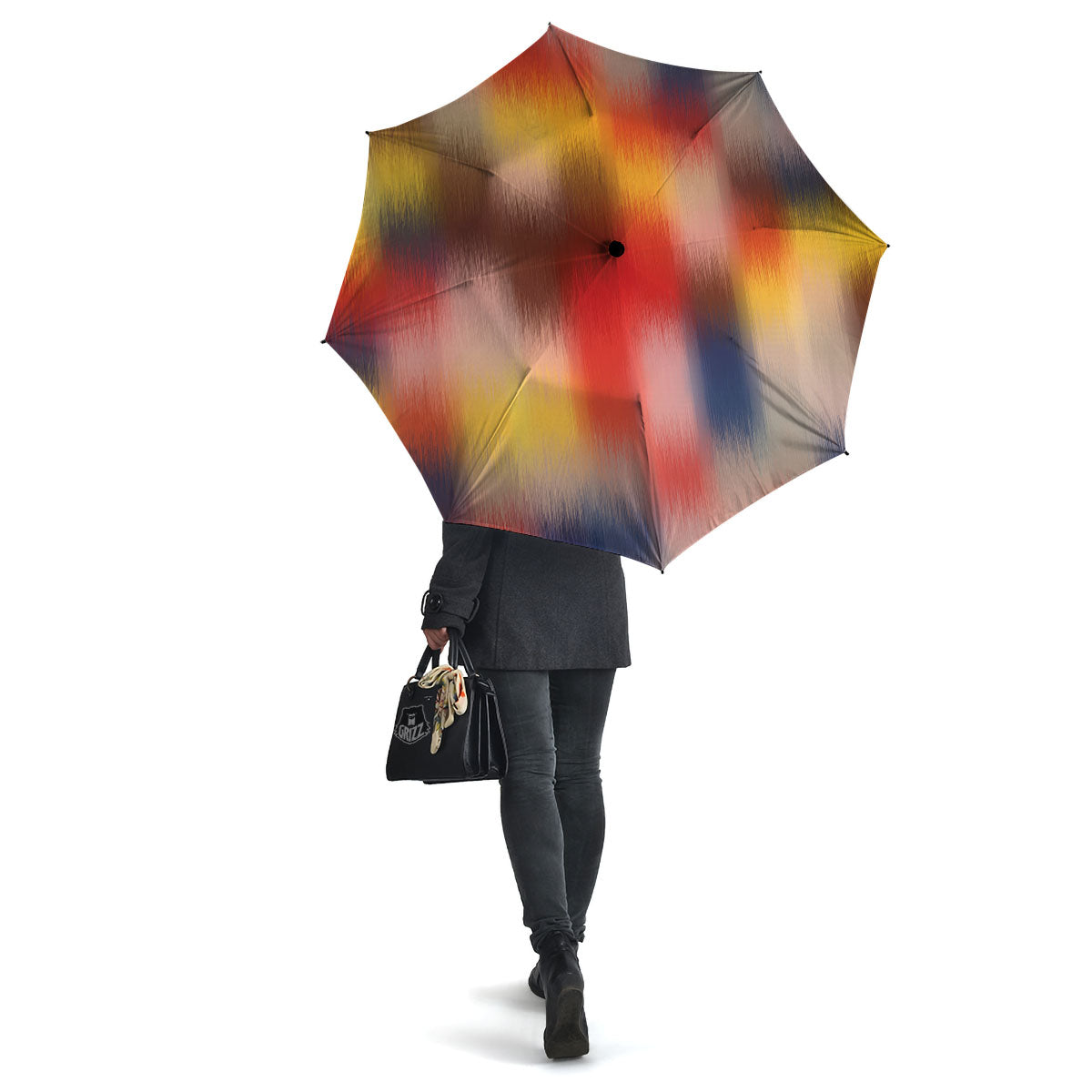 Psychedelic Multicolor Print Umbrella-grizzshop