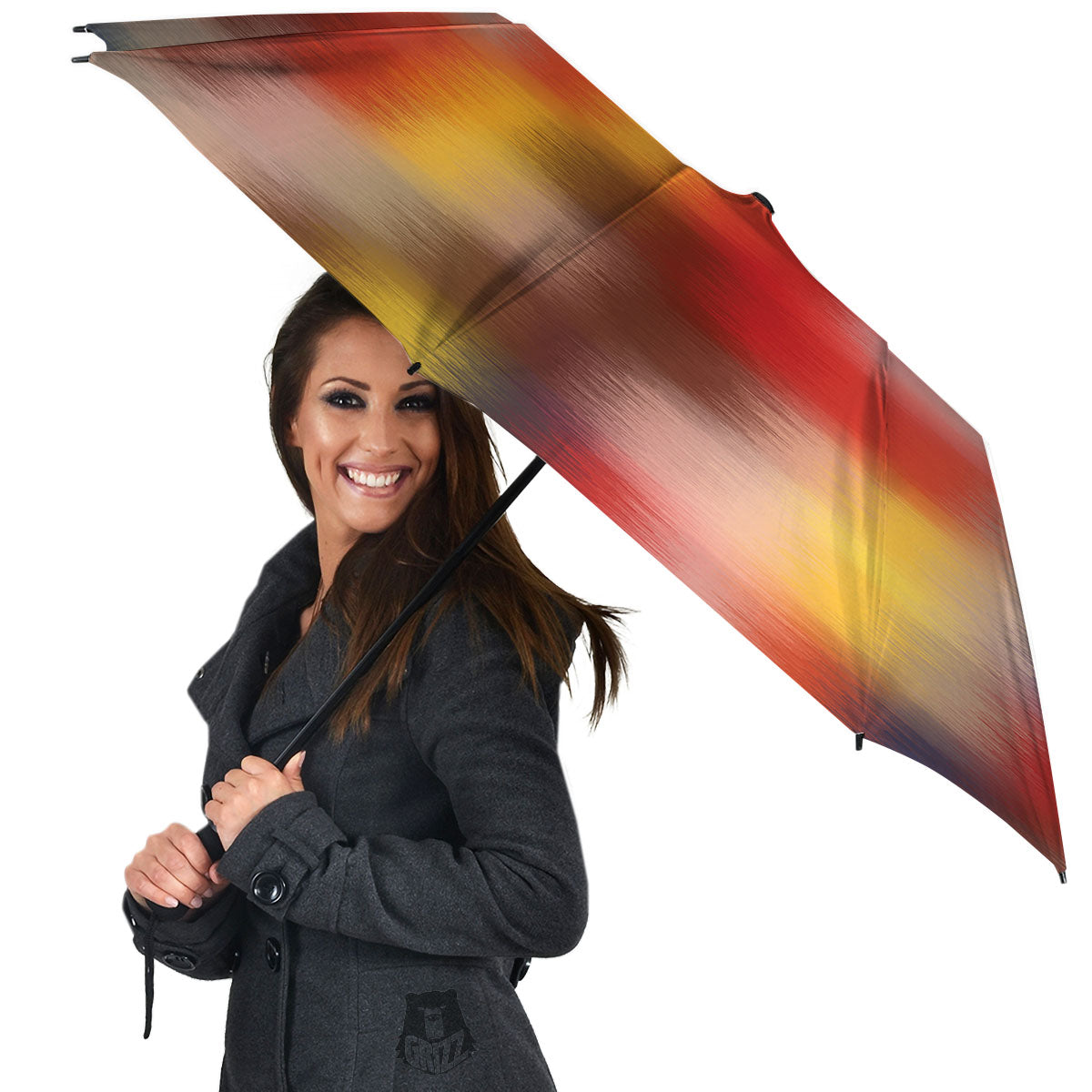 Psychedelic Multicolor Print Umbrella-grizzshop