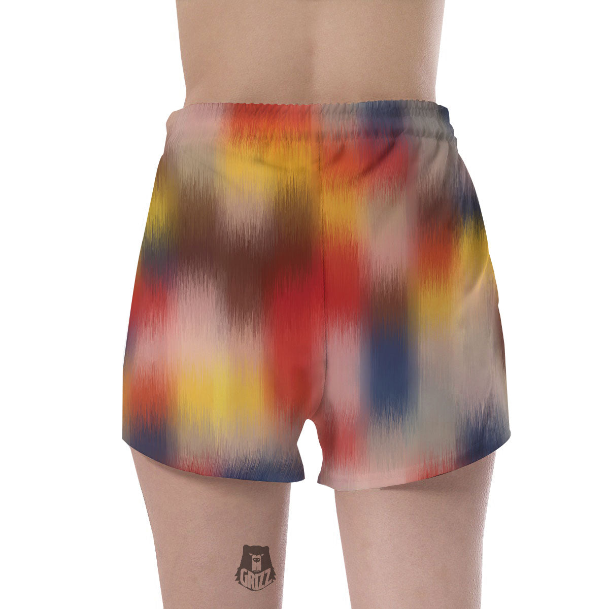 Psychedelic Multicolor Print Women's Shorts-grizzshop