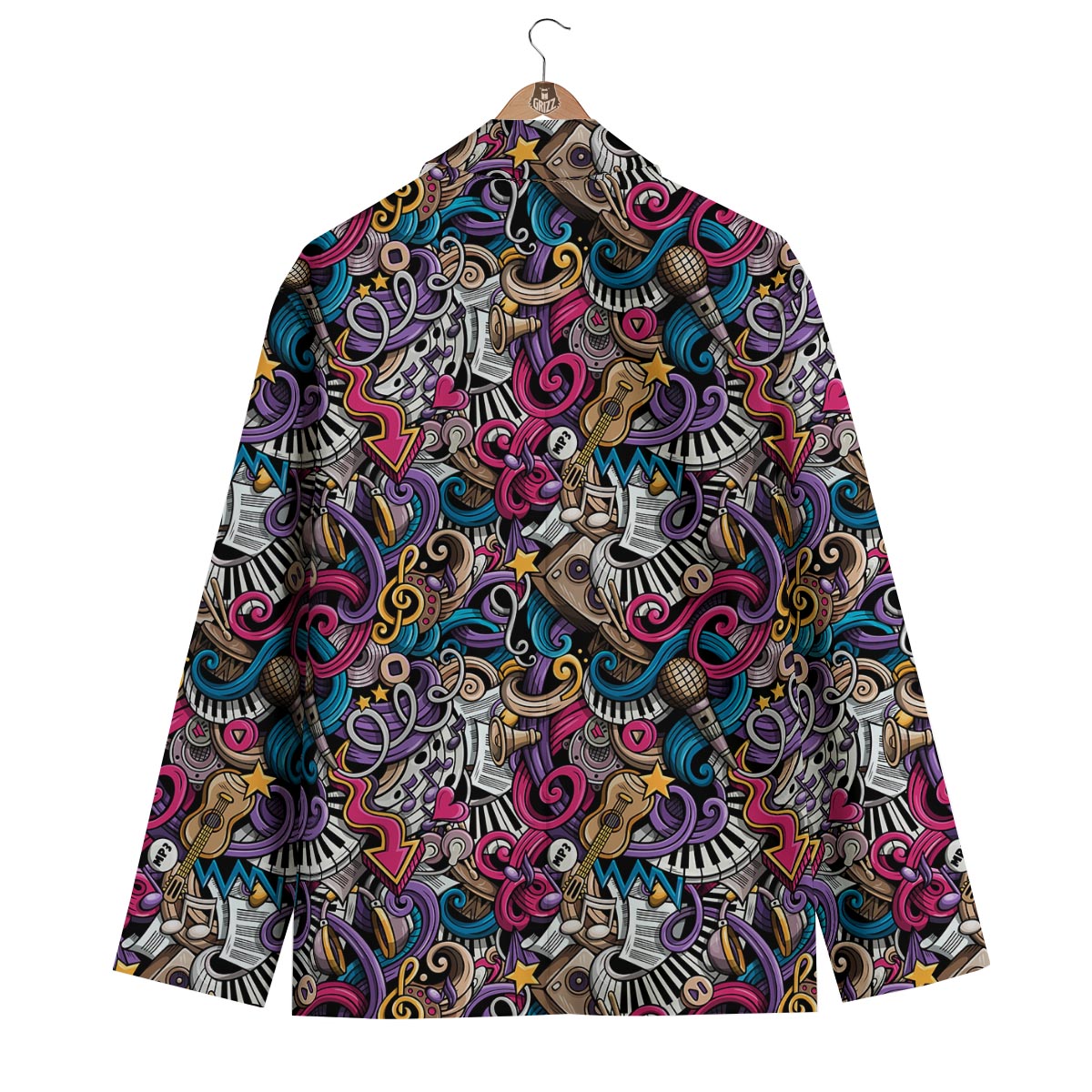 Psychedelic Music Men's Blazer-grizzshop