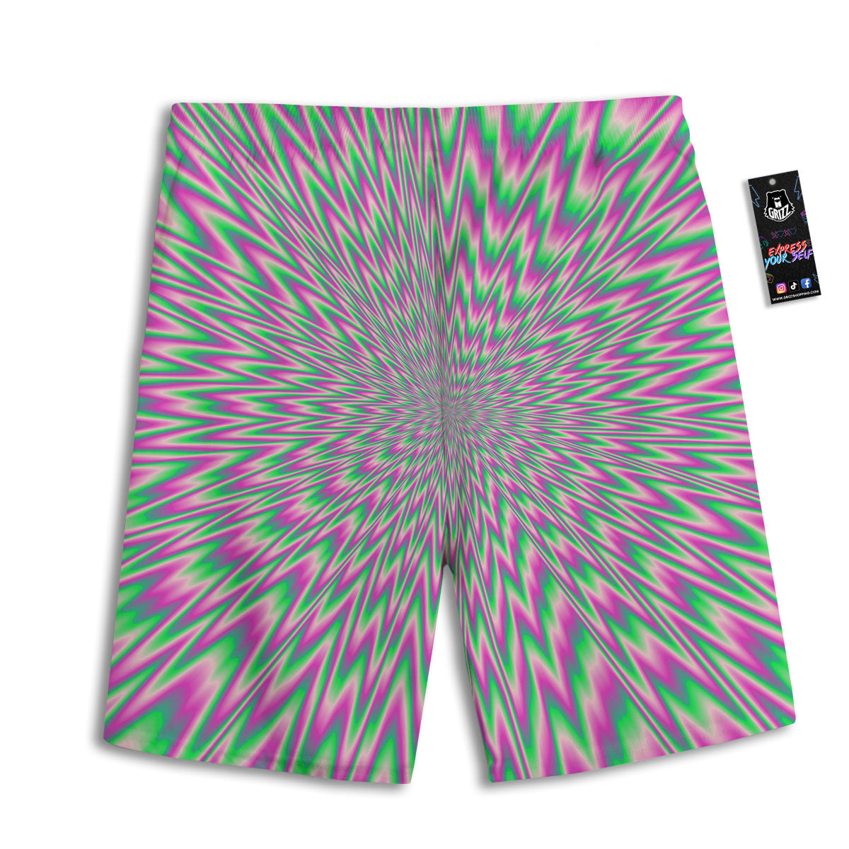 Psychedelic Optical Illusion Twinkle Men's Athletic Shorts