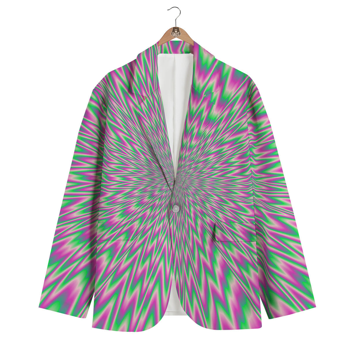 Psychedelic Optical Illusion Twinkle Men's Blazer-grizzshop