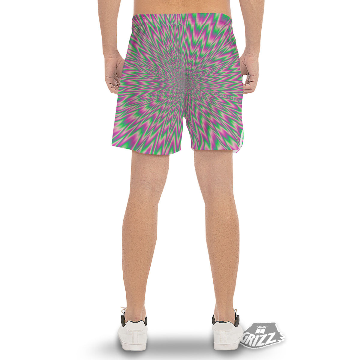 Psychedelic Optical Illusion Twinkle Men's Gym Shorts-grizzshop