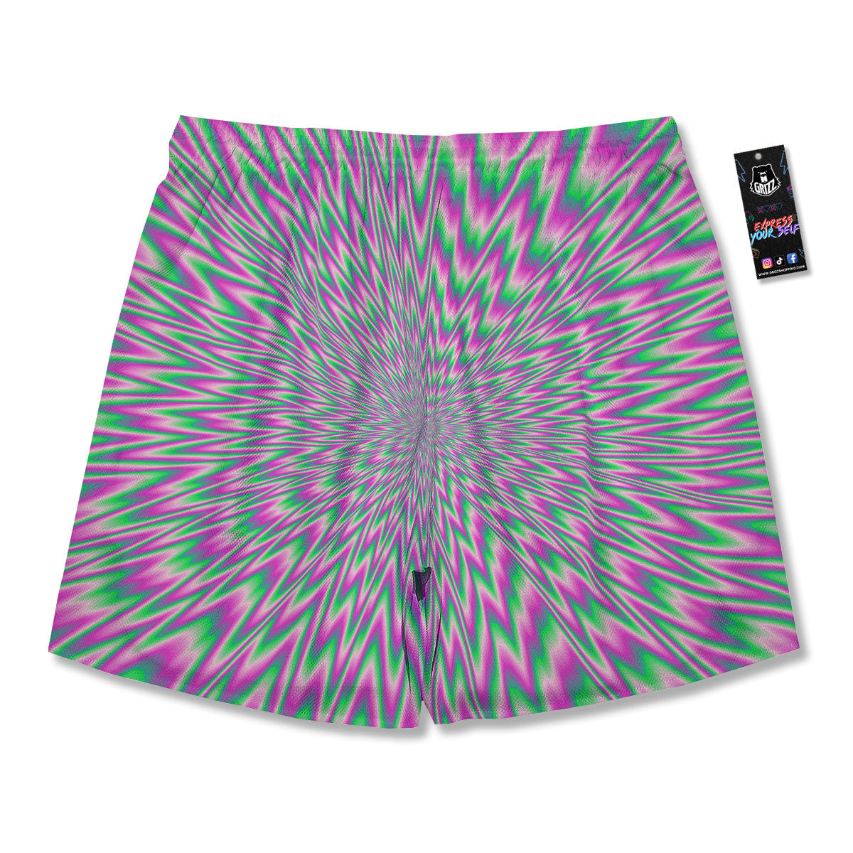 Psychedelic Optical Illusion Twinkle Men's Running Shorts-grizzshop