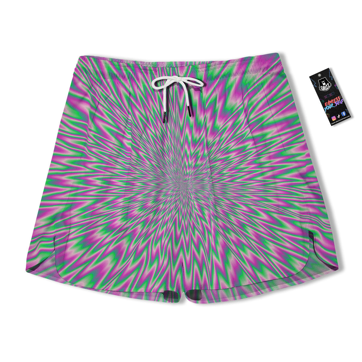 Psychedelic Optical Illusion Twinkle Men's Running Shorts-grizzshop