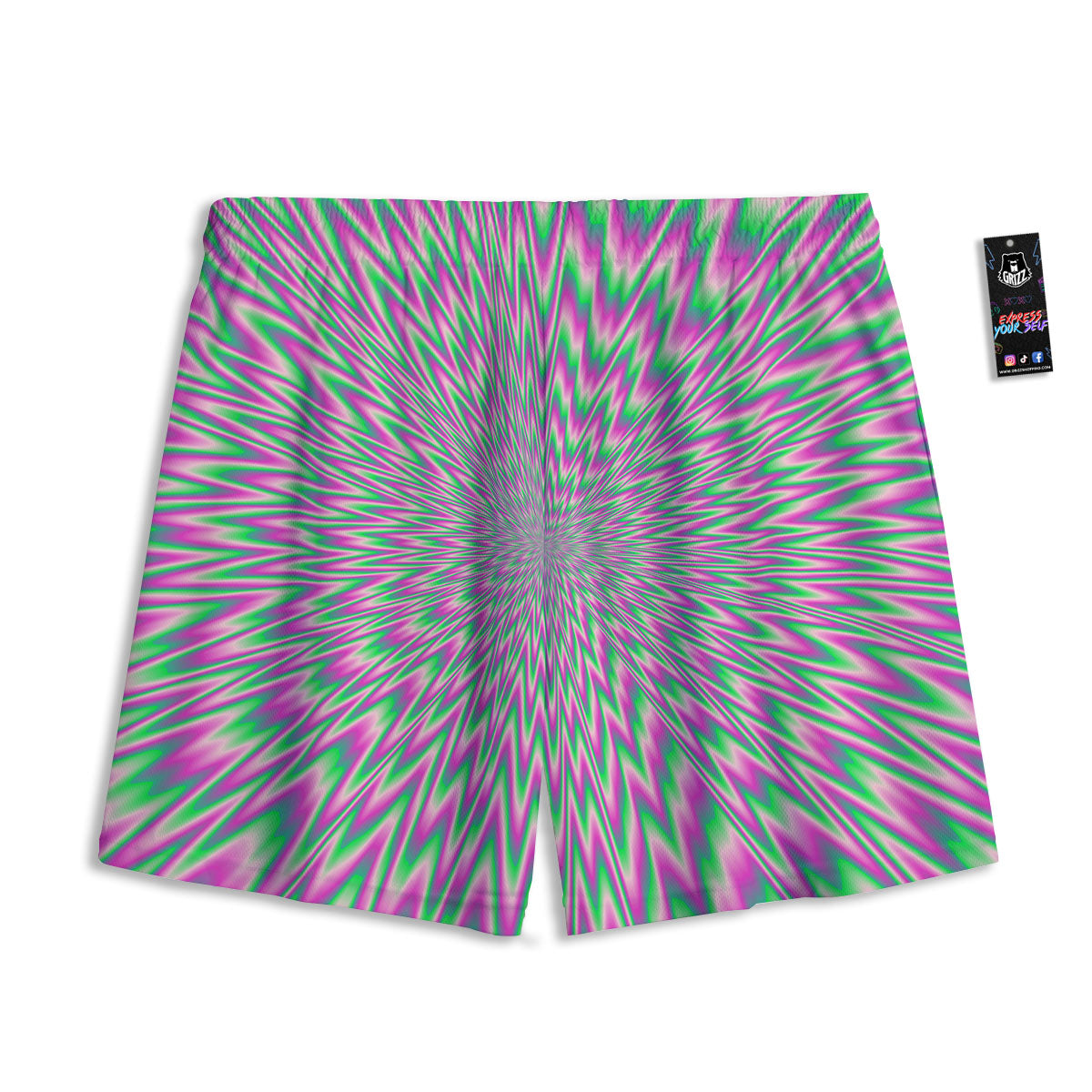 Psychedelic Optical Illusion Twinkle Mesh Shorts
