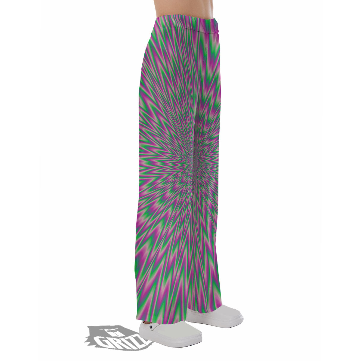 Psychedelic Optical Illusion Twinkle Pajama Pants-grizzshop