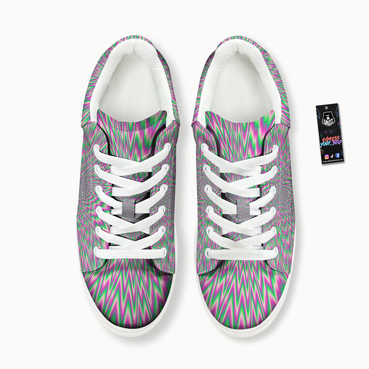 Psychedelic Optical Illusion Twinkle Platform Shoes-grizzshop