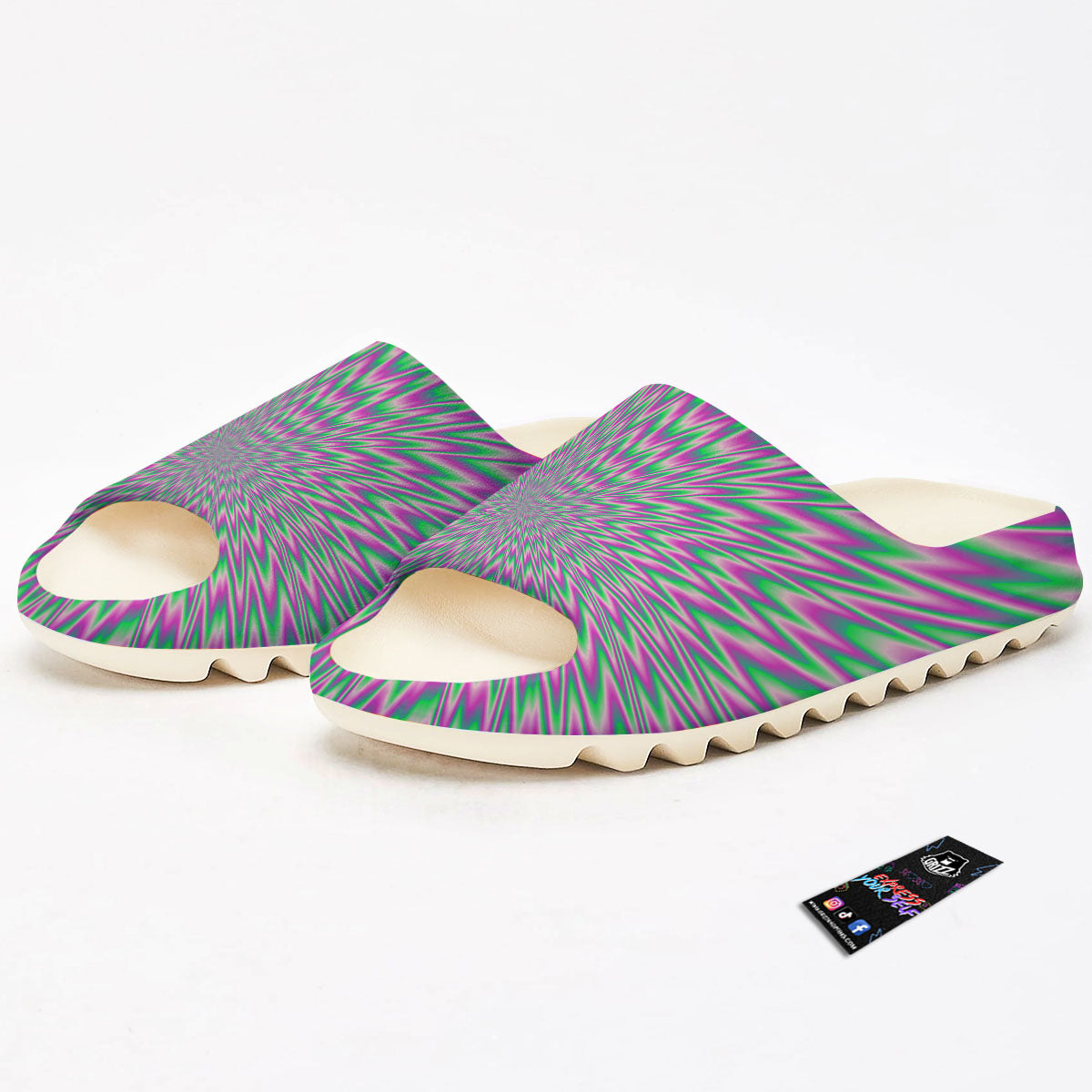 Psychedelic Optical Illusion Twinkle Sandals-grizzshop