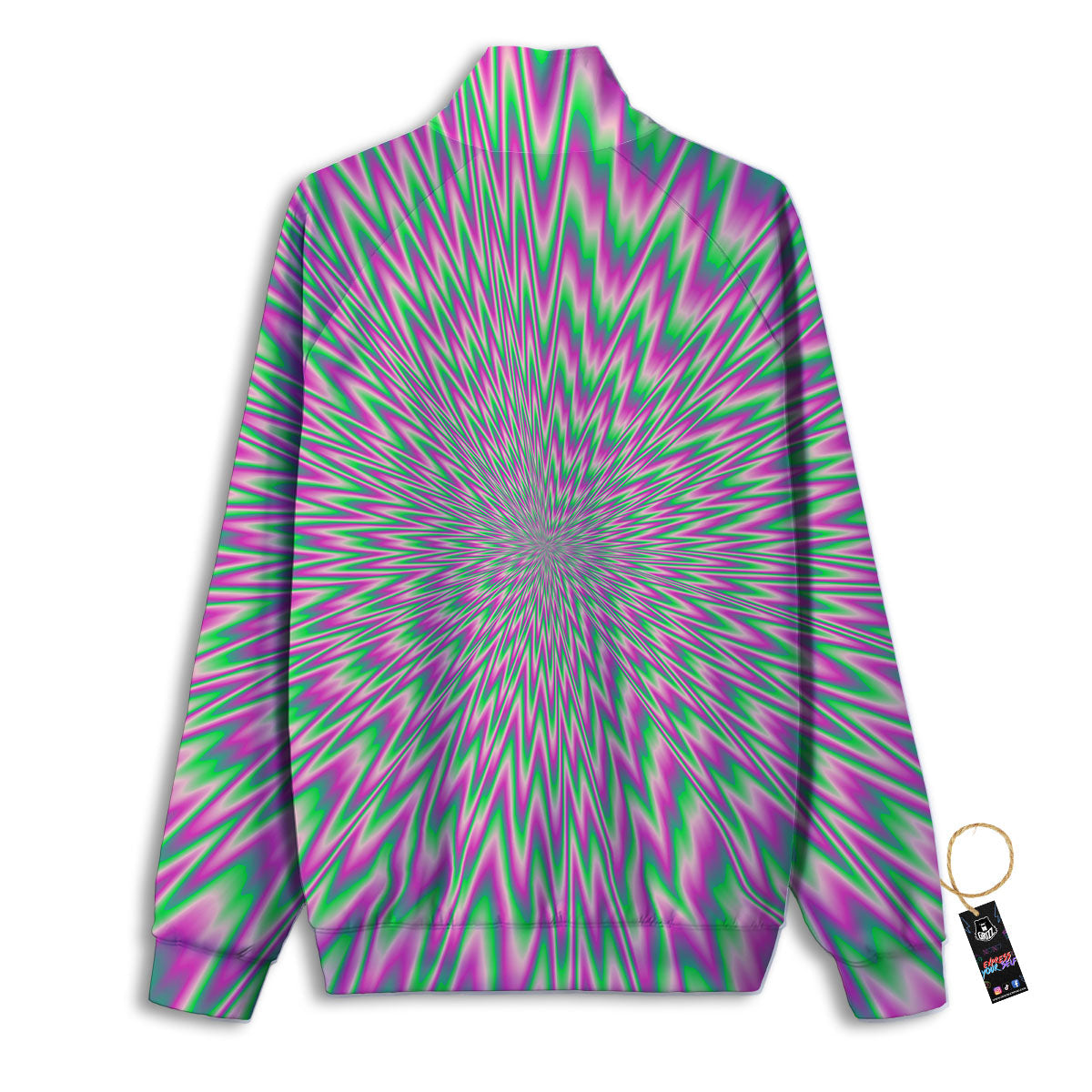 Psychedelic Optical Illusion Twinkle Track Jacket-grizzshop