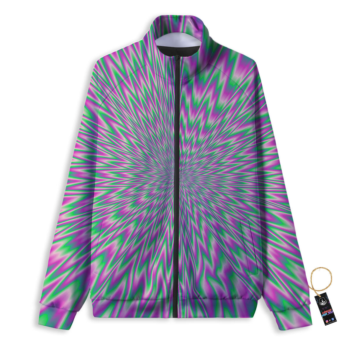 Psychedelic Optical Illusion Twinkle Track Jacket-grizzshop