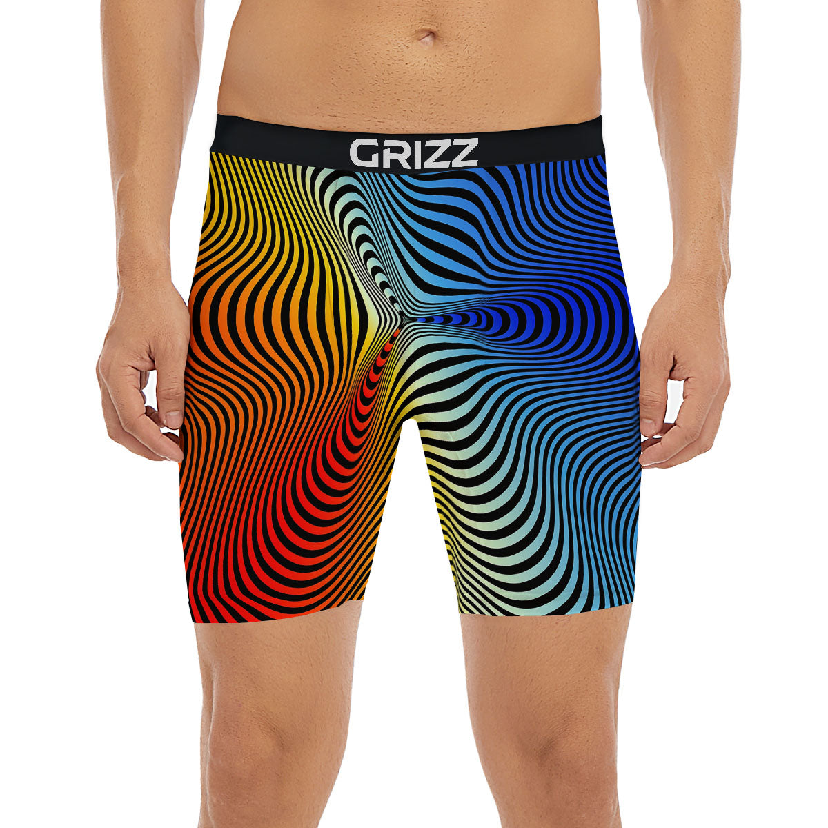 Psychedelic Optical Vibrant Illusion Boxer Briefs-grizzshop