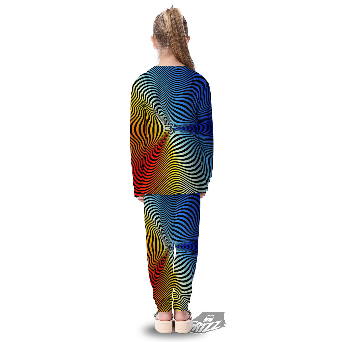 Psychedelic Optical Vibrant Illusion Kid's Pajamas-grizzshop