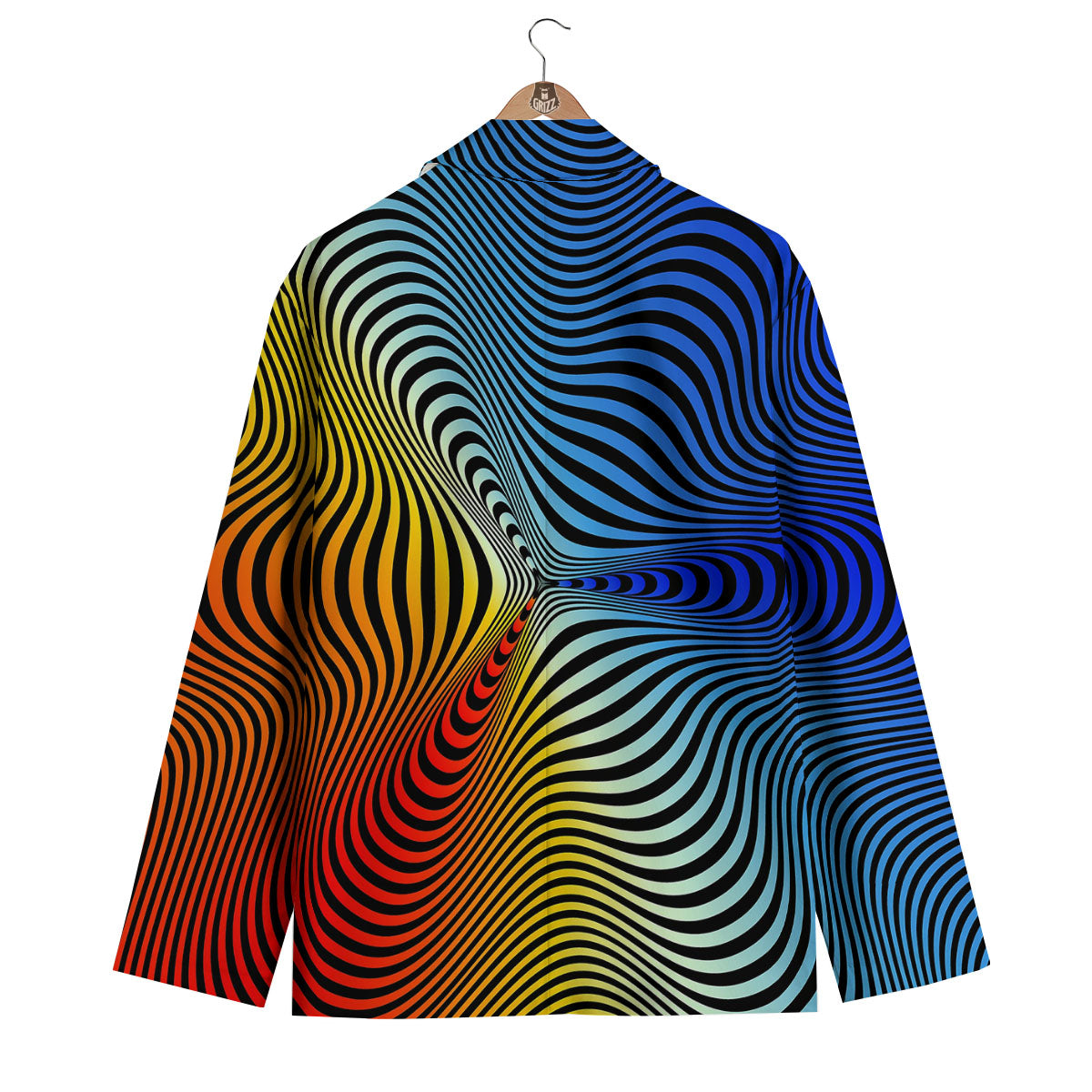 Psychedelic Optical Vibrant Illusion Men's Blazer-grizzshop