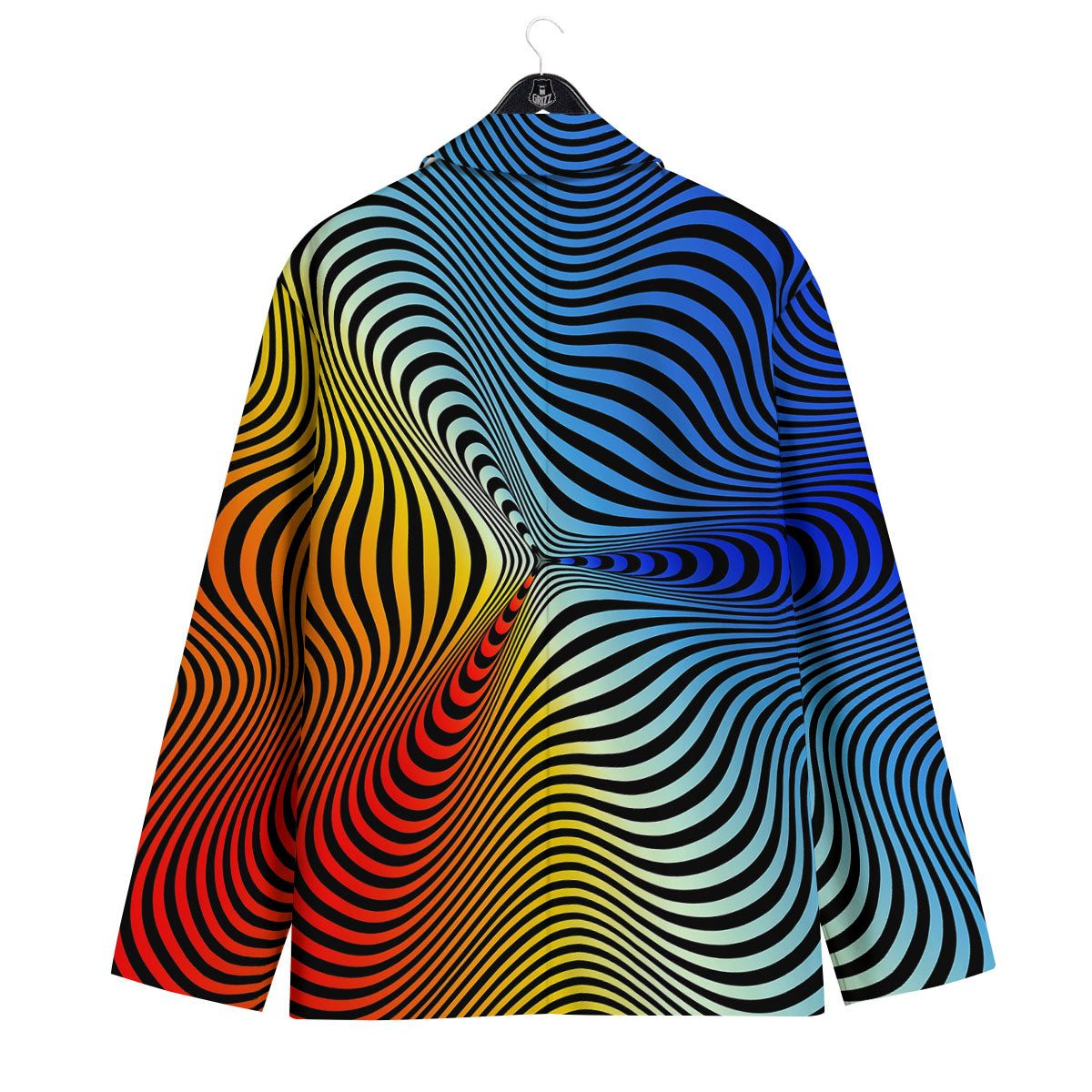 Psychedelic Optical Vibrant Illusion Men's Sport Coat-grizzshop