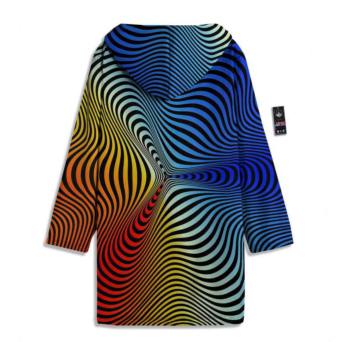Psychedelic Optical Vibrant Illusion Men's Windbreaker Jacket-grizzshop