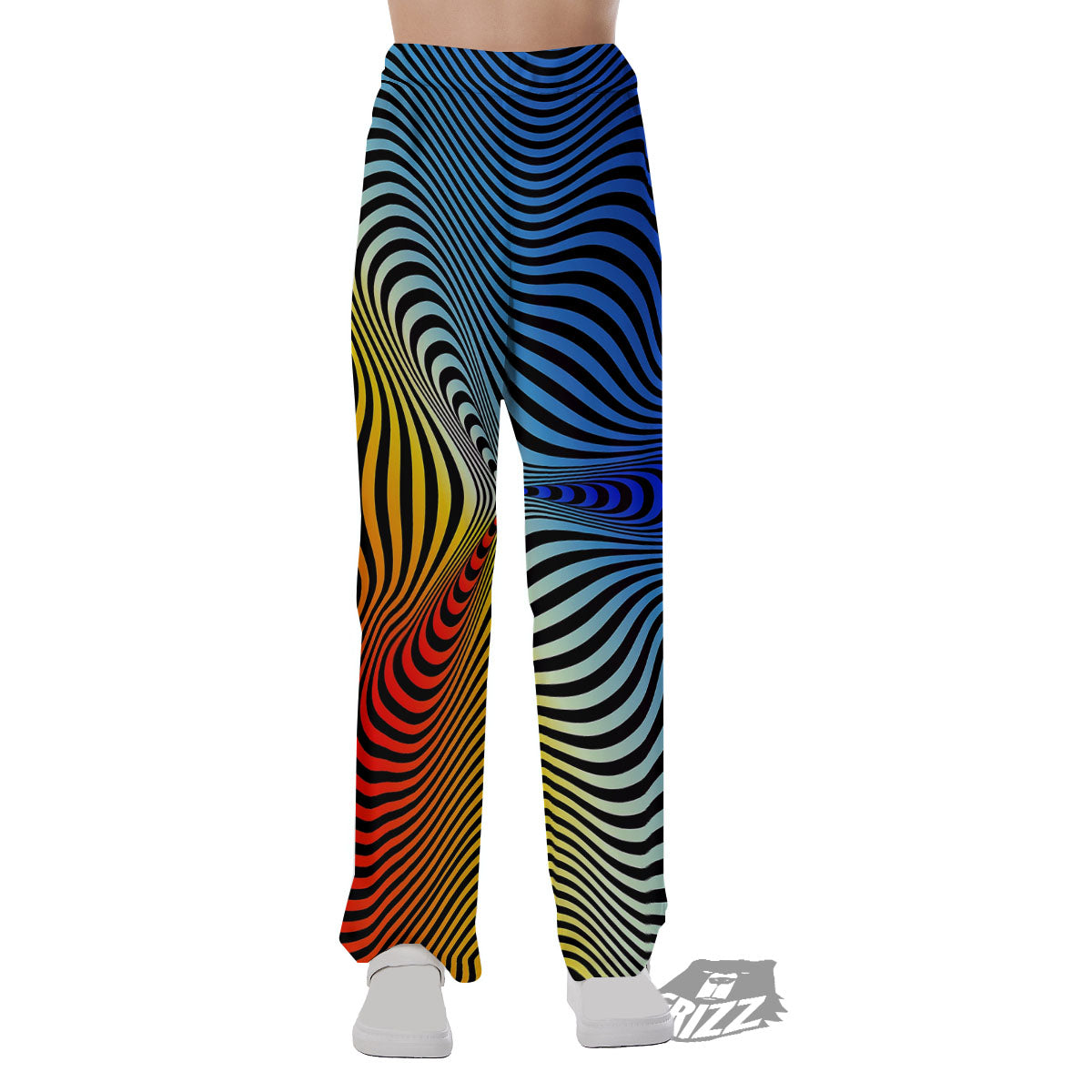 Psychedelic Optical Vibrant Illusion Pajama Pants-grizzshop