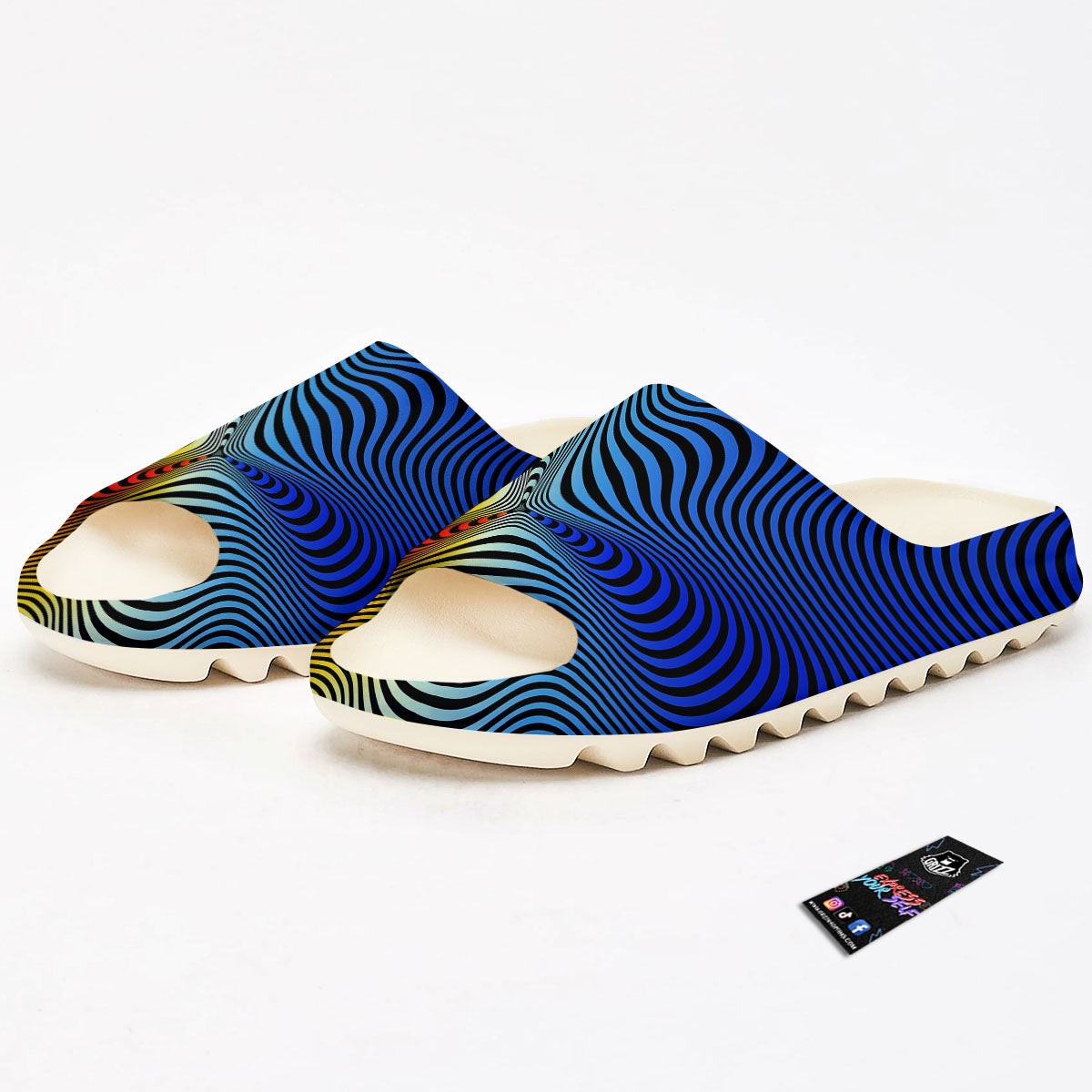 Psychedelic Optical Vibrant Illusion Sandals-grizzshop