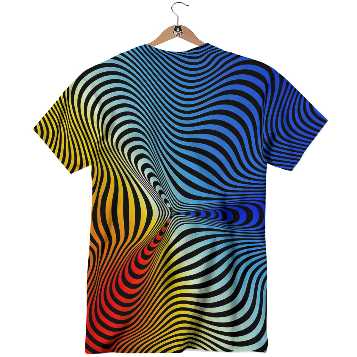 Psychedelic Optical Vibrant Illusion T-Shirt-grizzshop