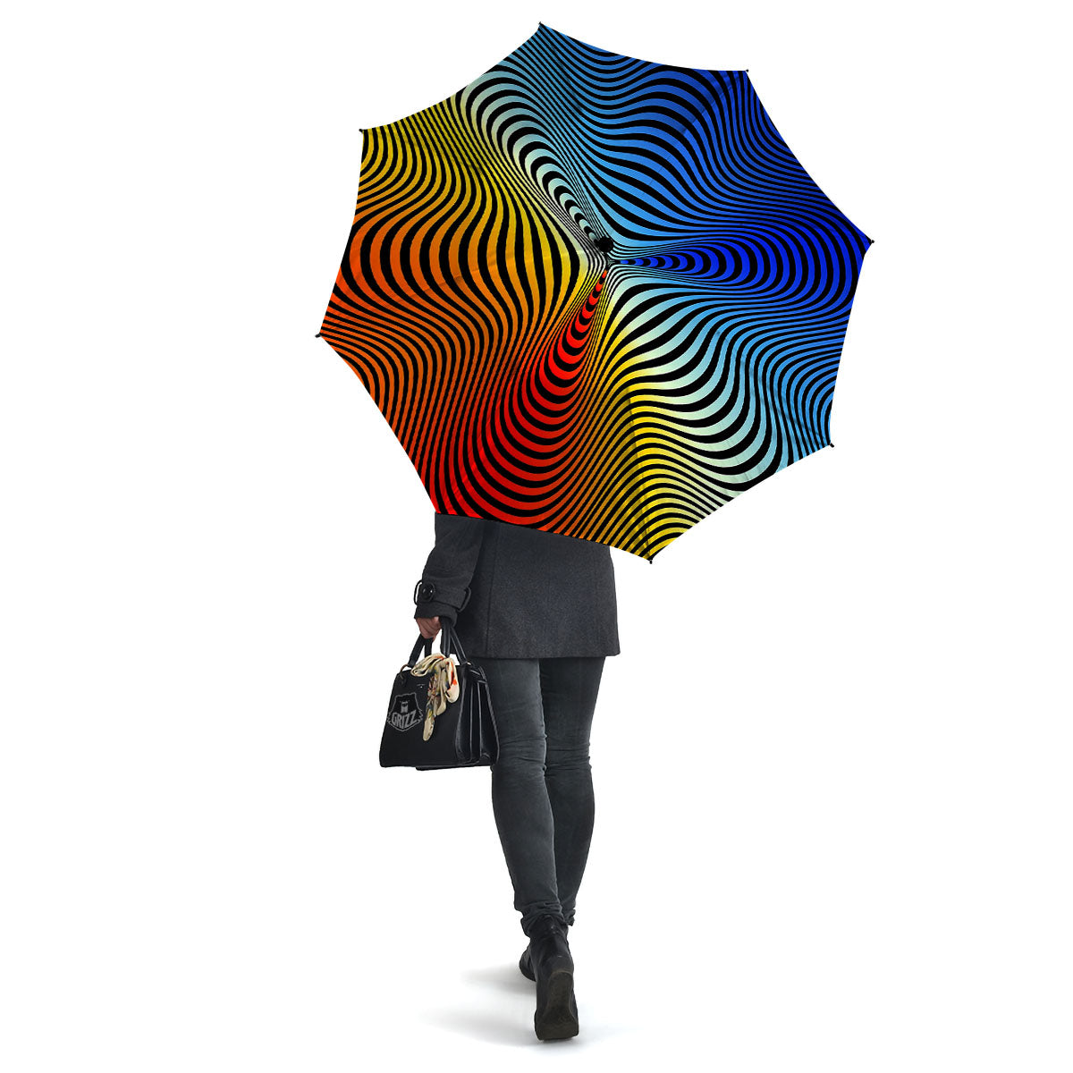 Psychedelic Optical Vibrant Illusion Umbrella-grizzshop