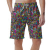 Psychedelic Print Men's Shorts-grizzshop