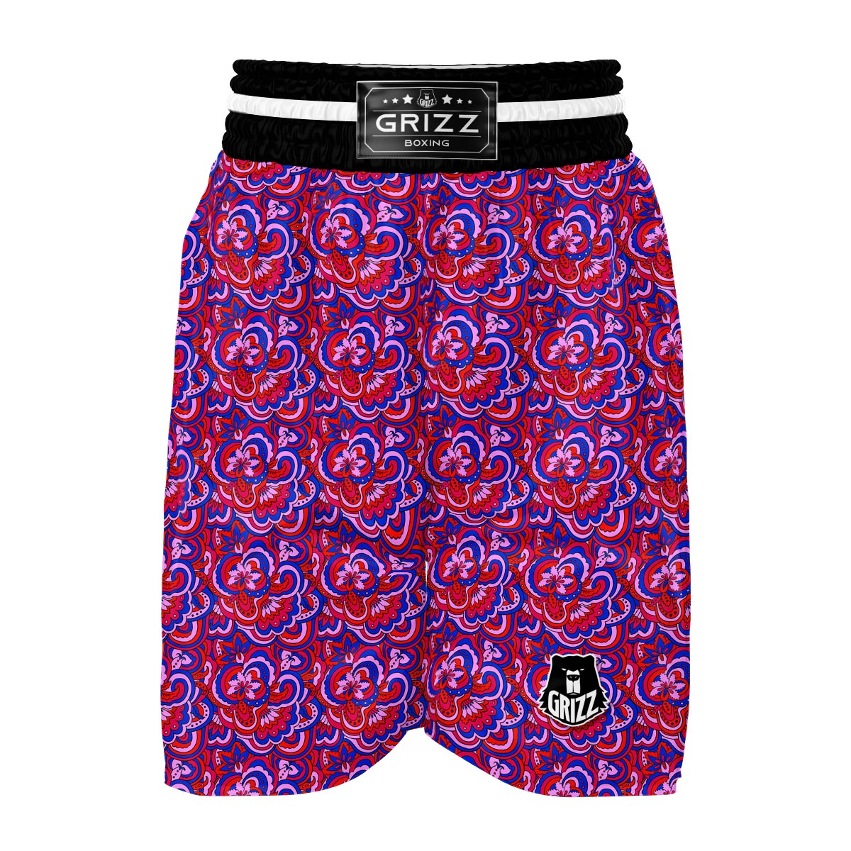 Psychedelic Print Pattern Boxing Shorts-grizzshop