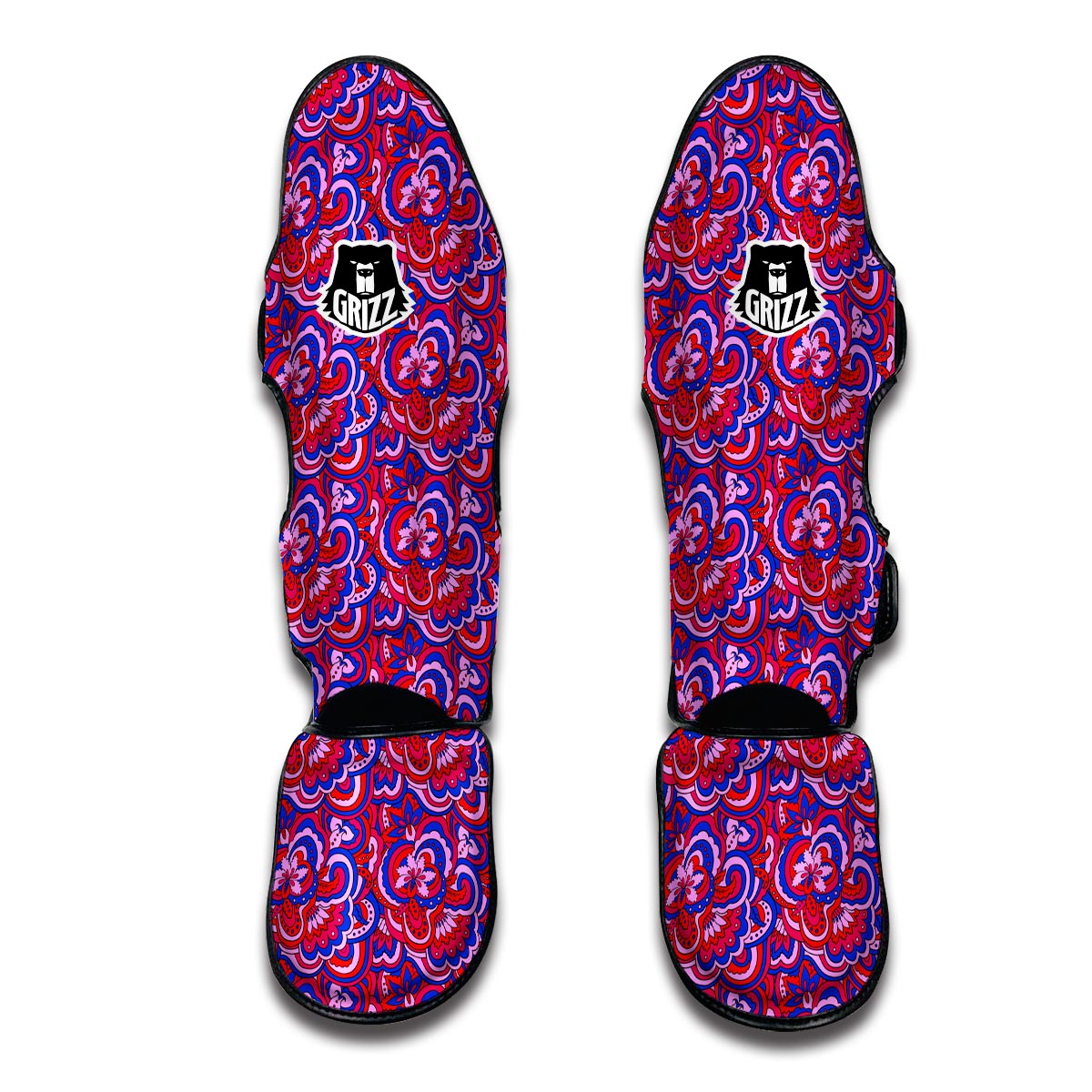 Psychedelic Print Pattern Muay Thai Shin Guards-grizzshop