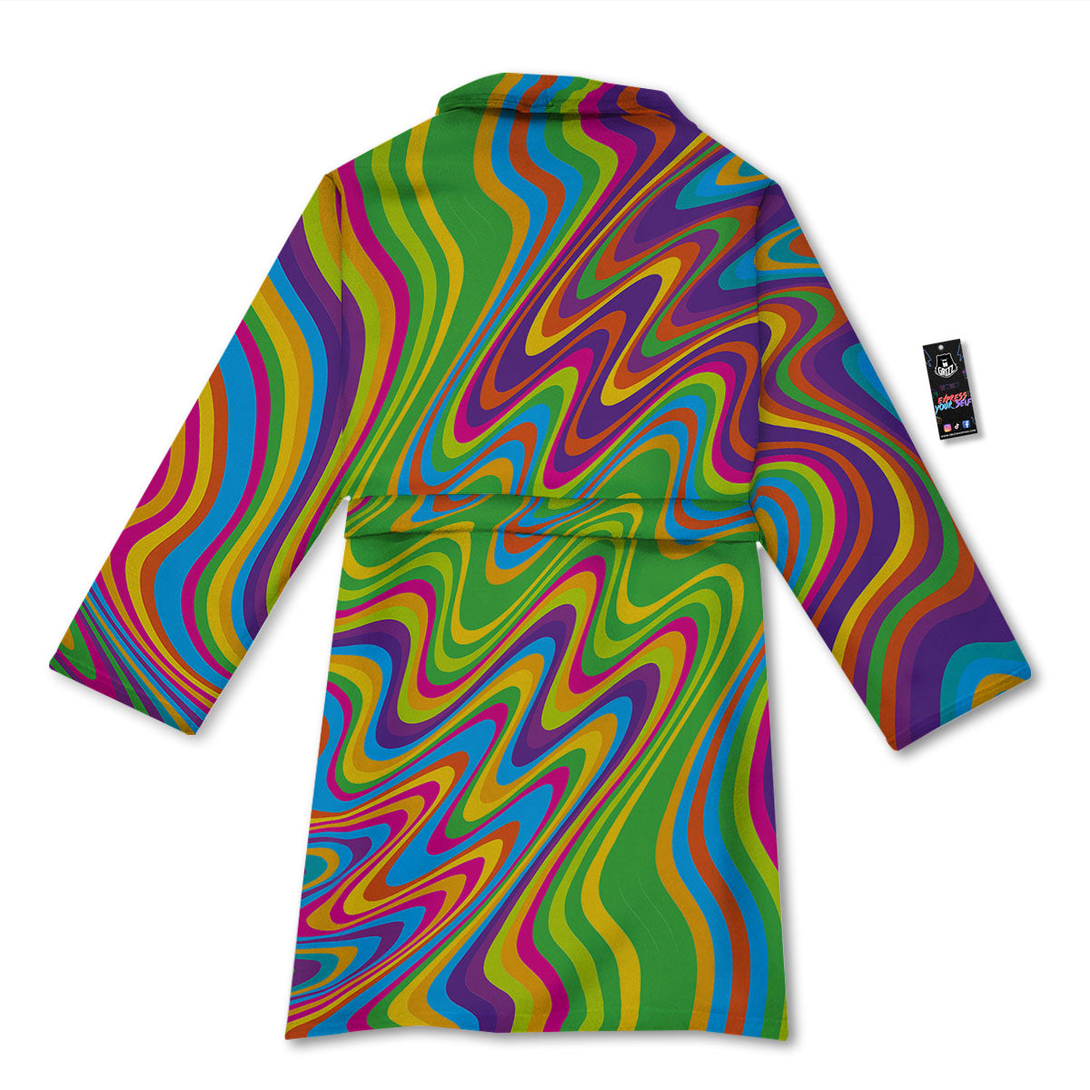 Psychedelic Rainbow Print Pattern Bathrobe-grizzshop