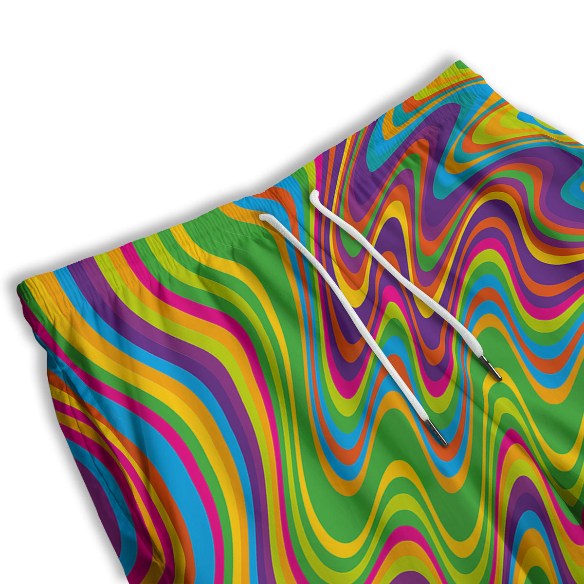Psychedelic Rainbow Print Pattern Men's Athletic Shorts