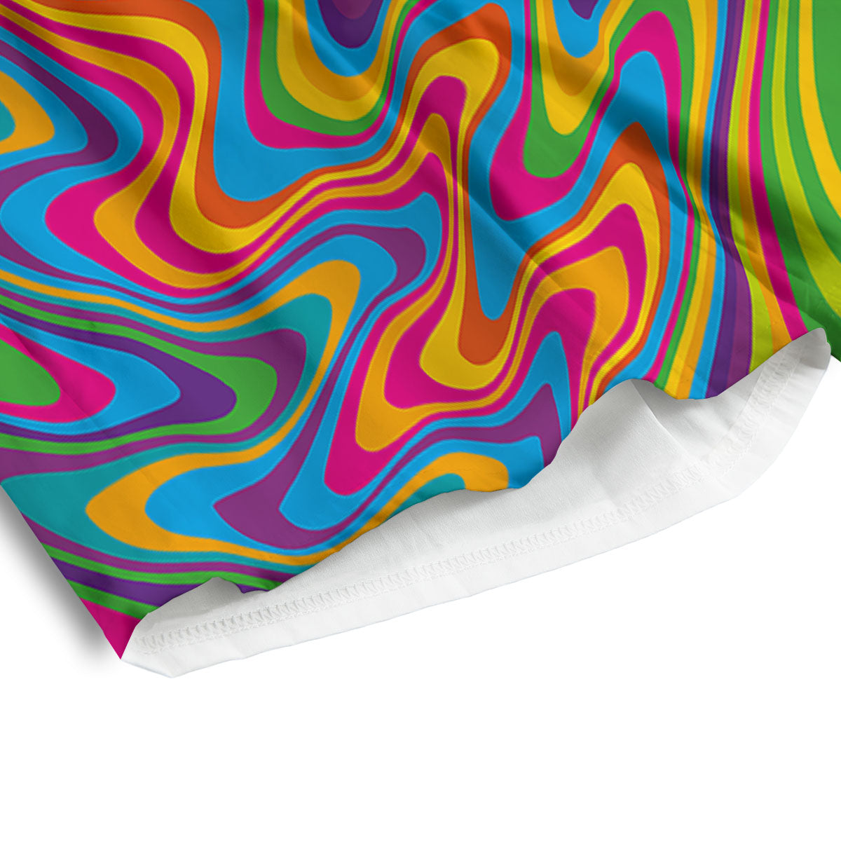 Psychedelic Rainbow Print Pattern Men's Athletic Shorts