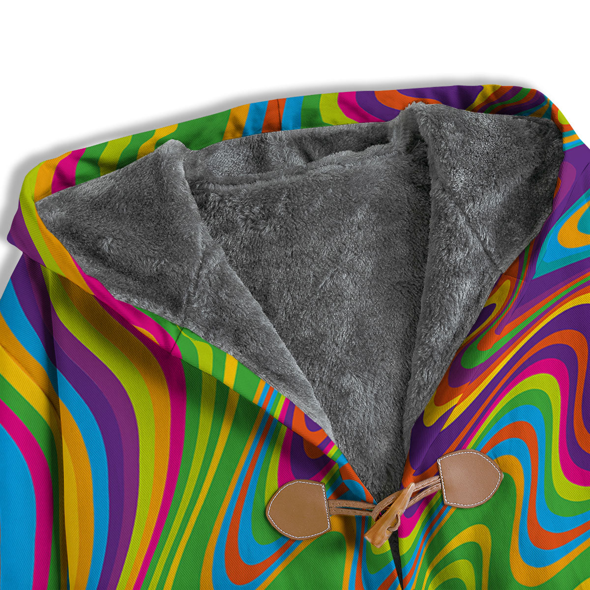 Psychedelic Rainbow Print Pattern Men's Windbreaker Jacket-grizzshop