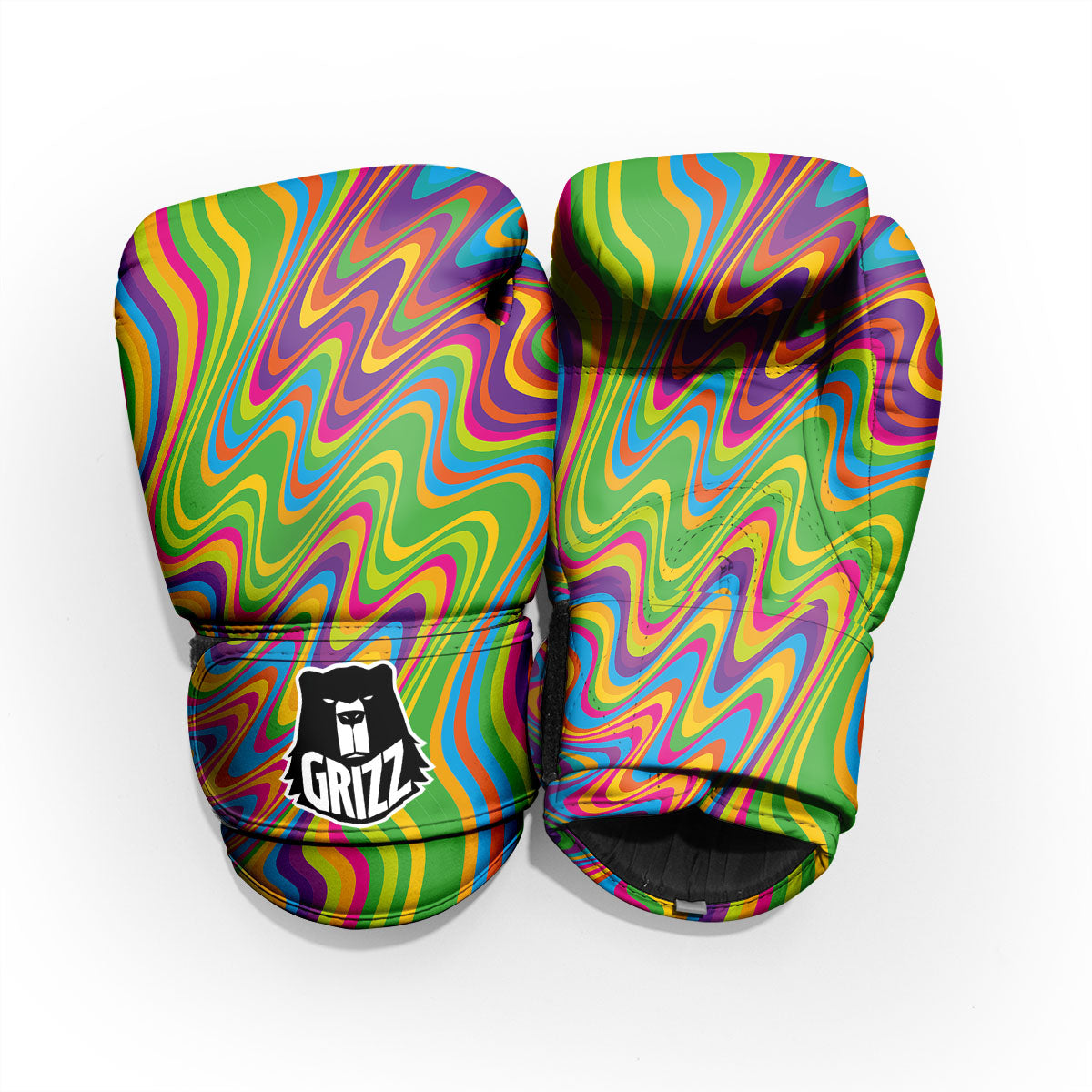 Psychedelic Rainbow Print Pattern Pro Boxing Glove