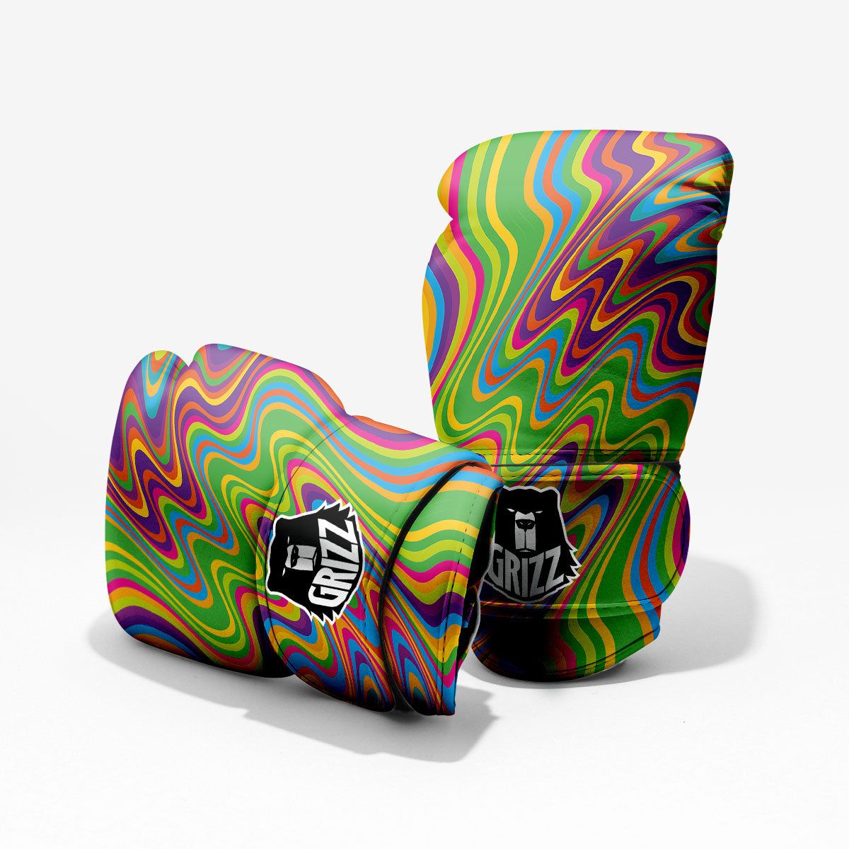 Psychedelic Rainbow Print Pattern Pro Boxing Glove