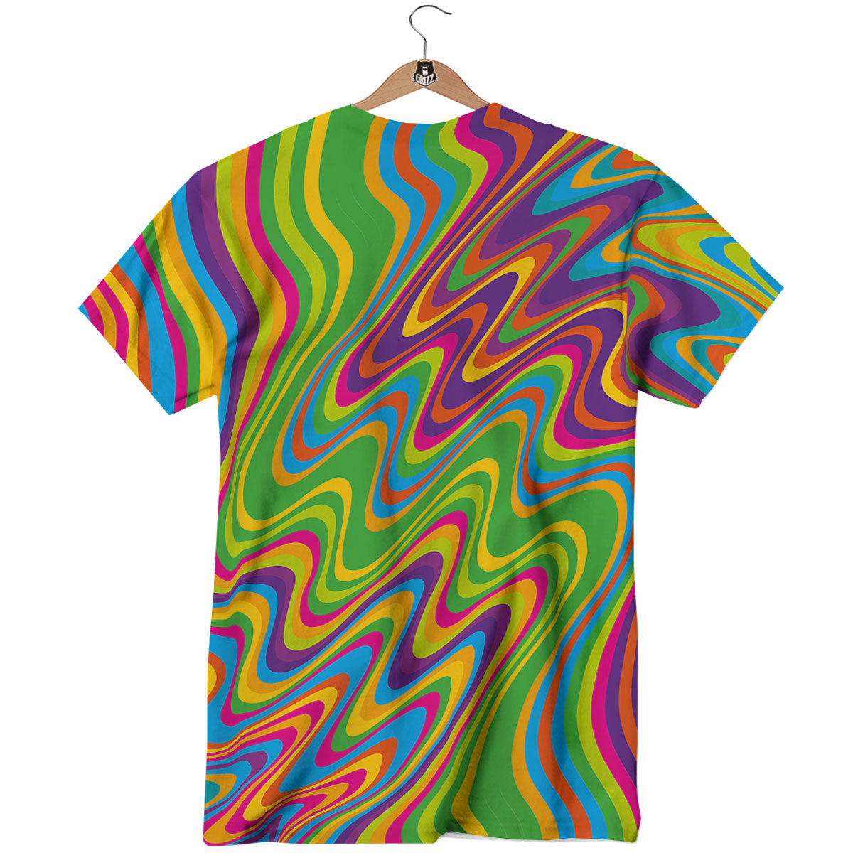 Psychedelic Rainbow Print Pattern T-Shirt-grizzshop