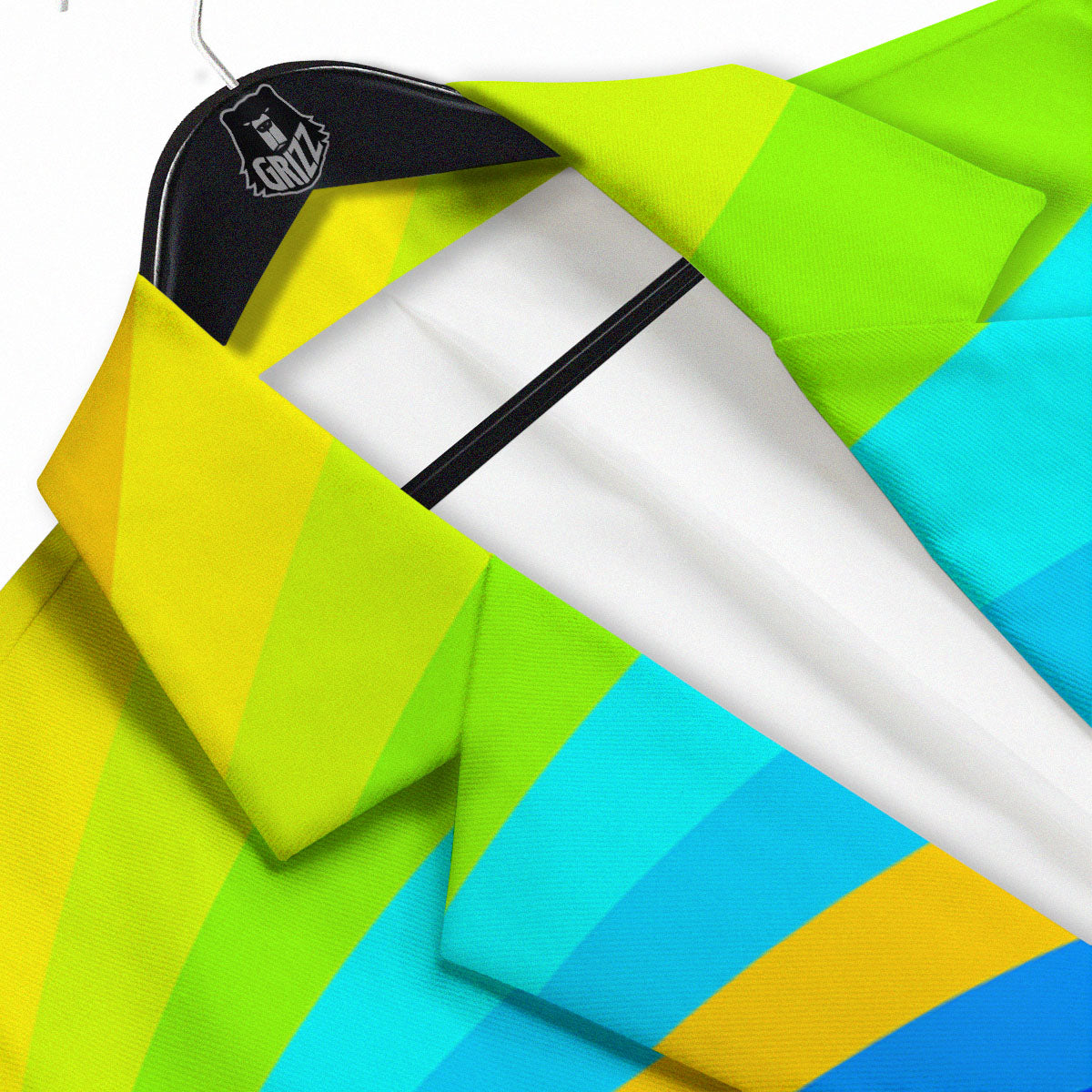 Psychedelic Rainbow Torus Print Men's Sport Coat-grizzshop