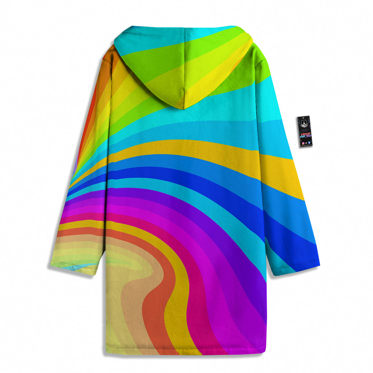 Psychedelic Rainbow Torus Print Men's Windbreaker Jacket-grizzshop