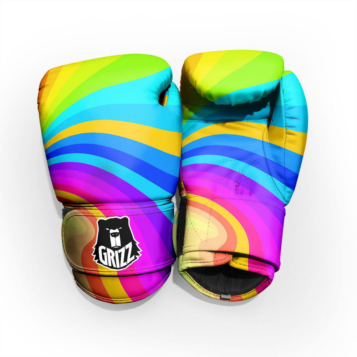 Psychedelic Rainbow Torus Print Pro Boxing Glove