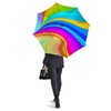 Psychedelic Rainbow Torus Print Umbrella-grizzshop