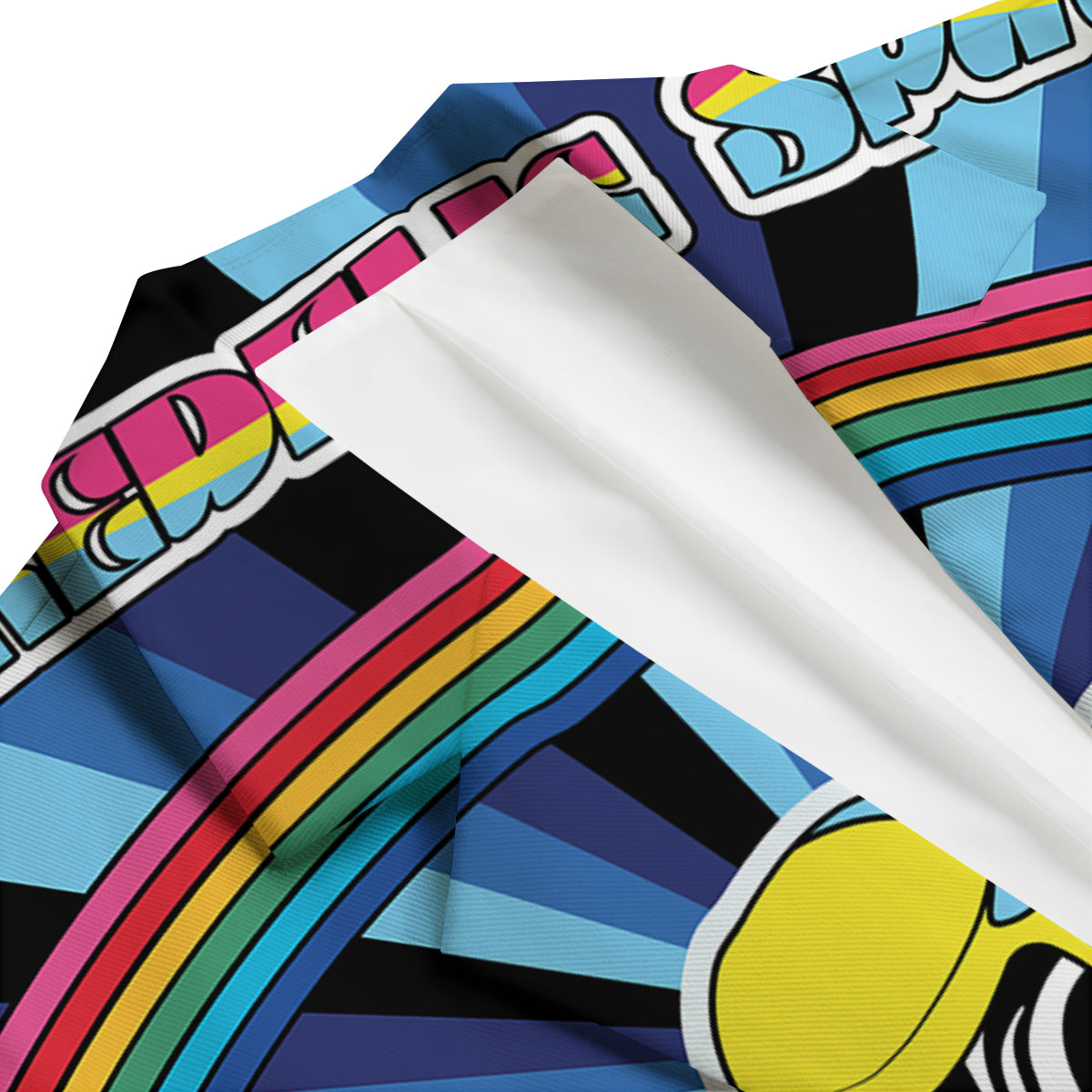 Psychedelic Space And Astronaut Print Men's Blazer-grizzshop