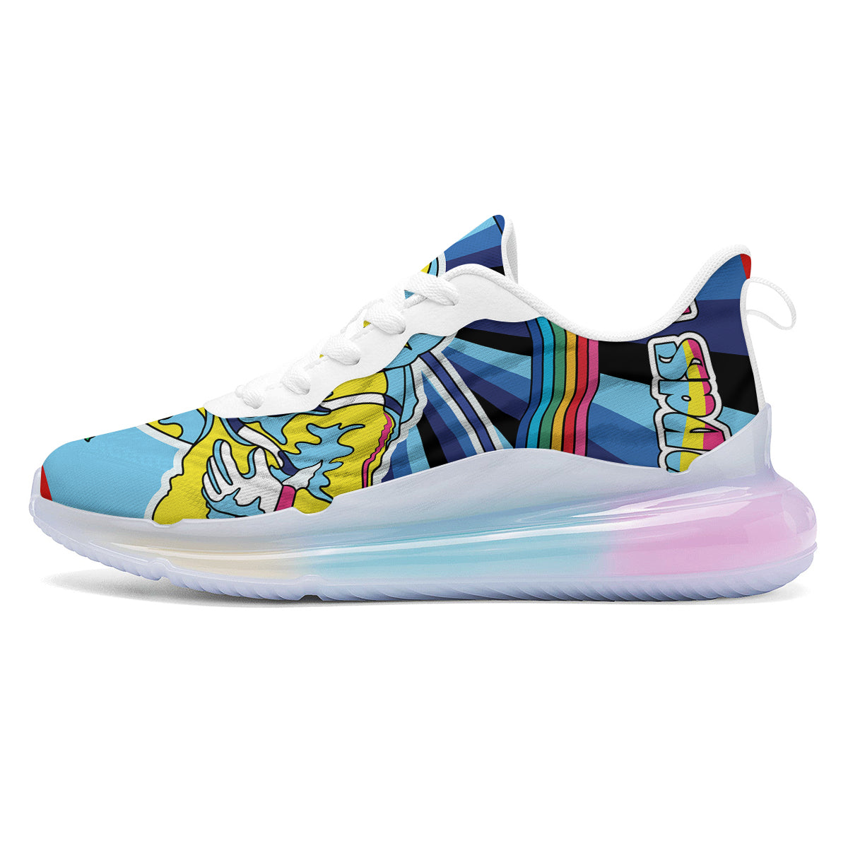 Psychedelic Space And Astronaut Print Running Sneakers-grizzshop