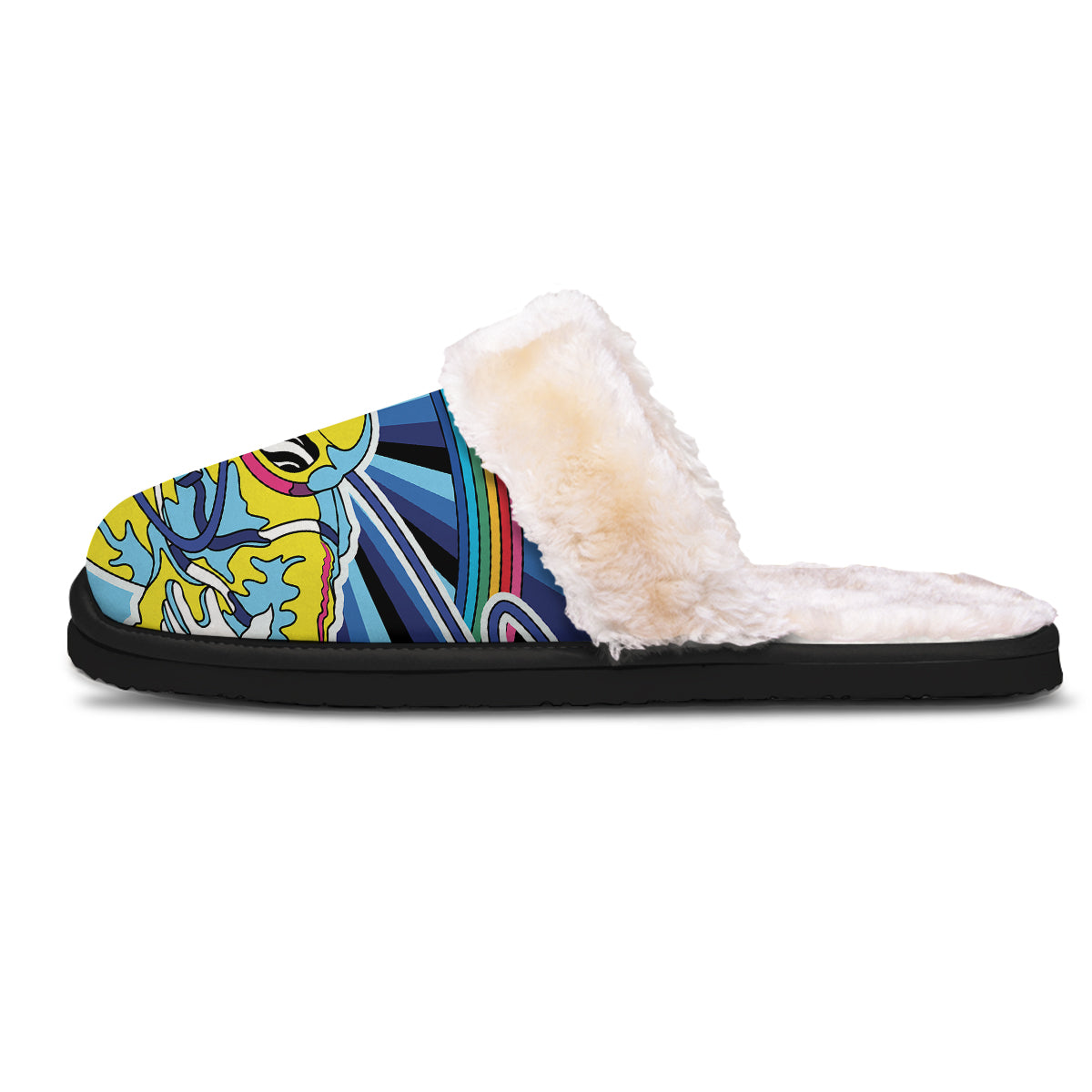 Psychedelic Space And Astronaut Print Slippers-grizzshop